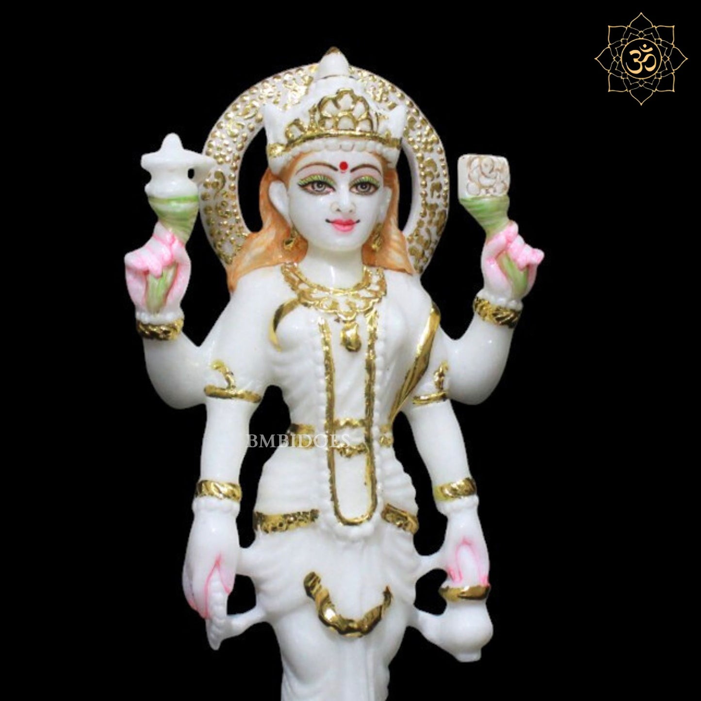 Marble Parvati Maa Murti for Homes and Temples in 12inches Makrana Marble