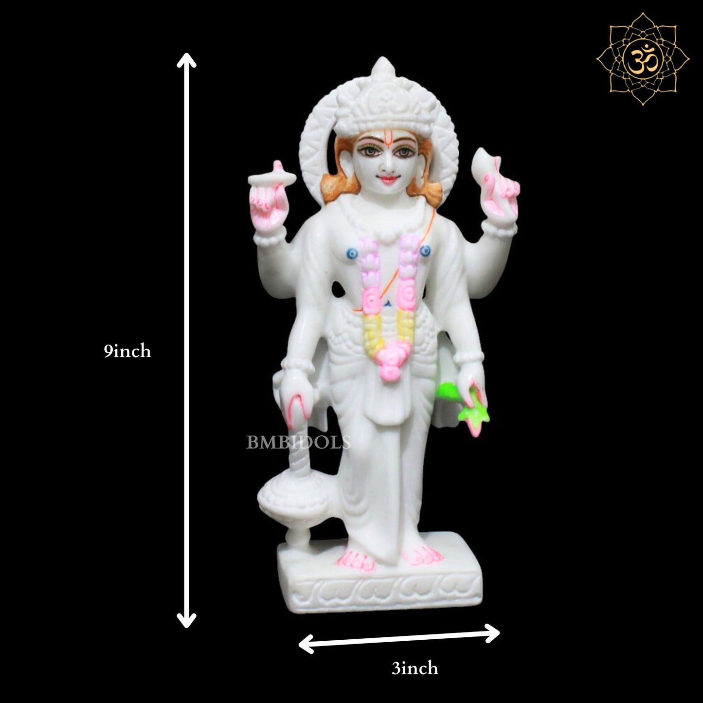 Marble Lakshmi Narayan Murti in Standing Posture in 9inches