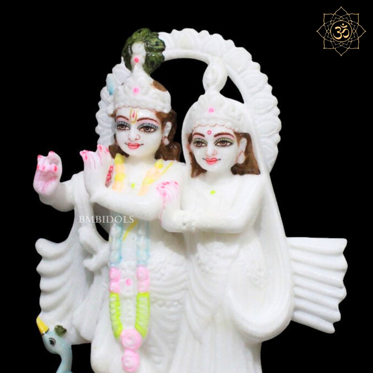 Jugal Radha Krishna Marble Statue for Homes and Mandirs in 9inches