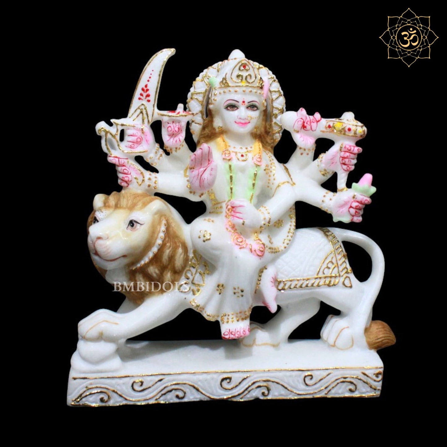 9inch Durga Mata Marble Murti for Homes and Temples in Makrana Marble