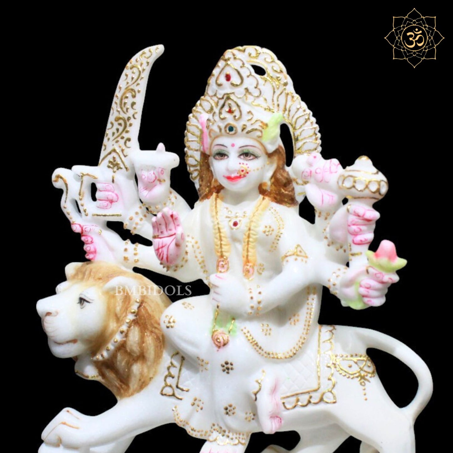 Durga Maa Marble Statue in 10inches in Makrana Marble