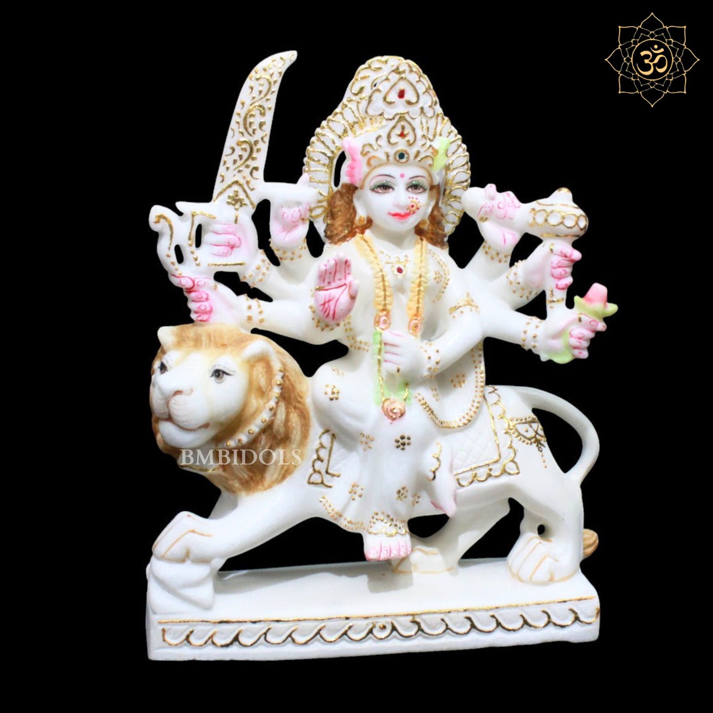 Durga Maa Marble Statue in 10inches in Makrana Marble