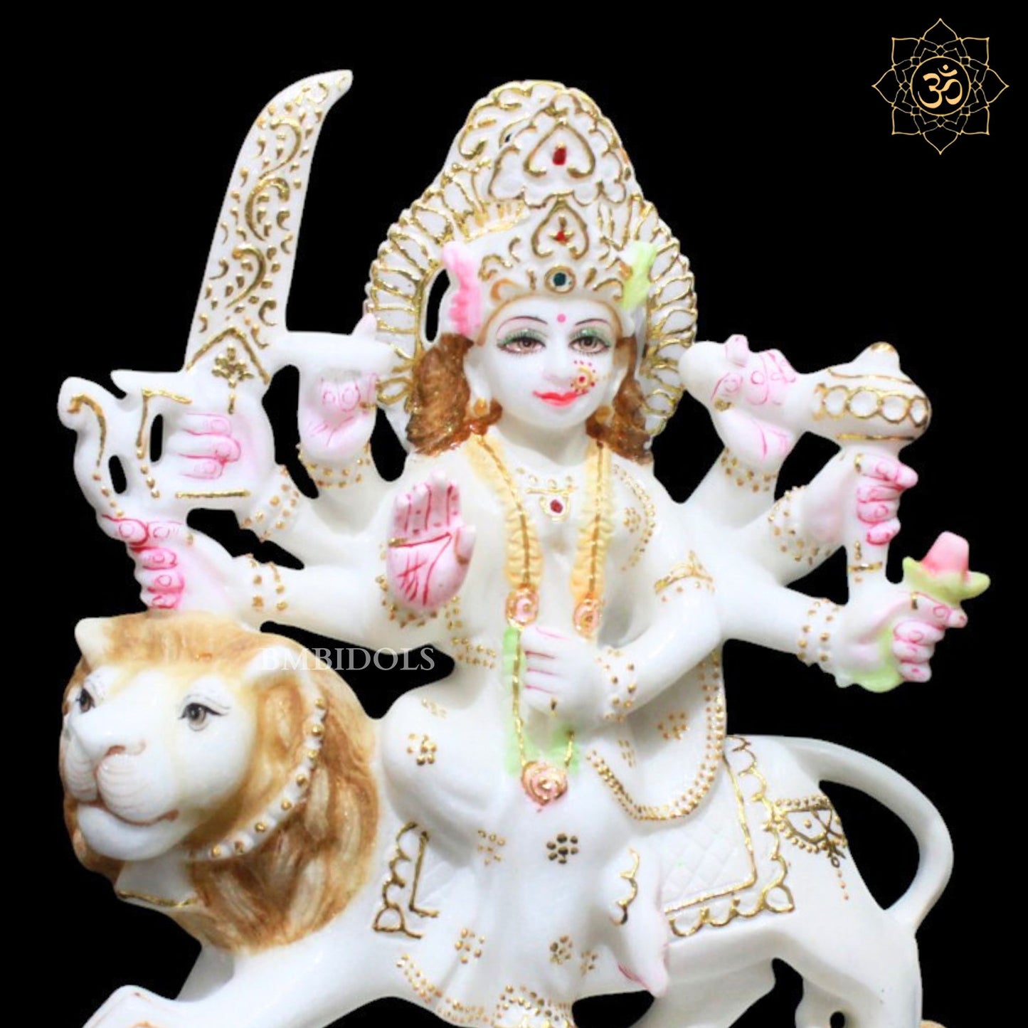 Durga Maa Marble Statue in 10inches in Makrana Marble