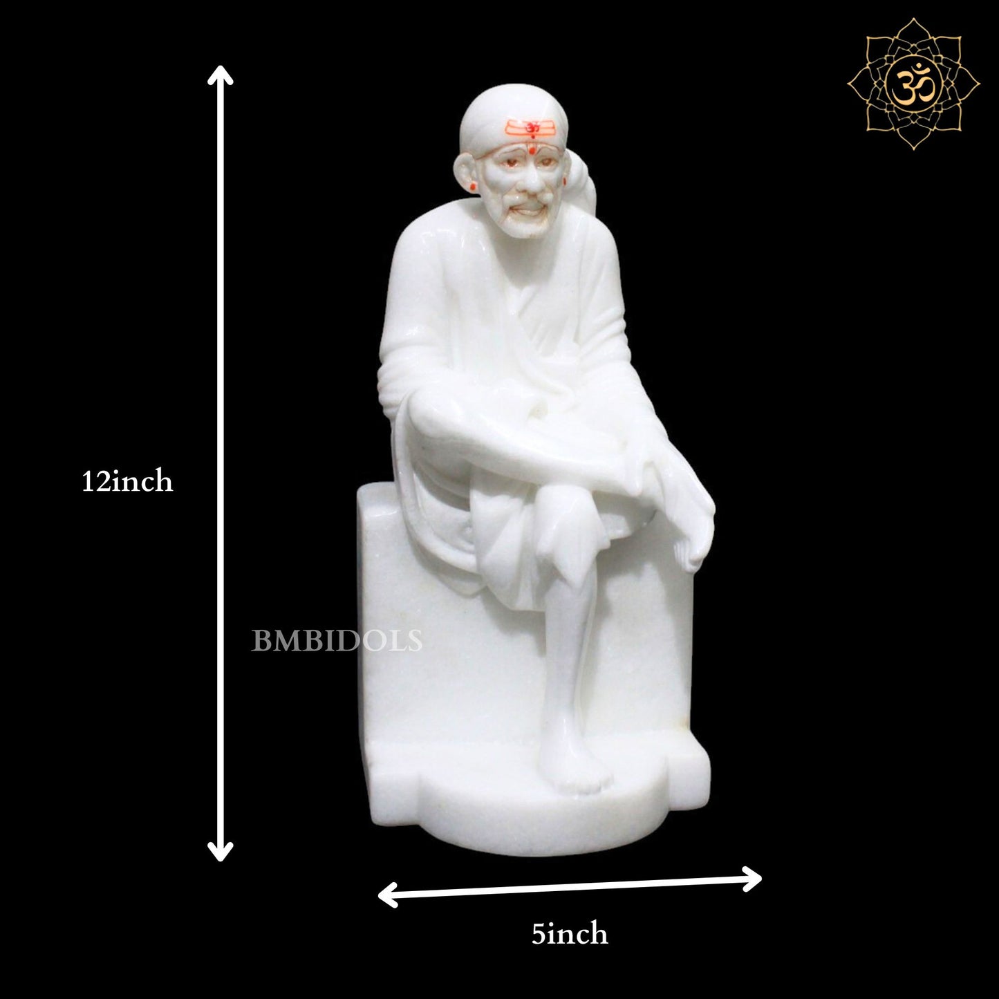 Shridi Sai Baba Marble Murti for Homes and Temples in 1feet