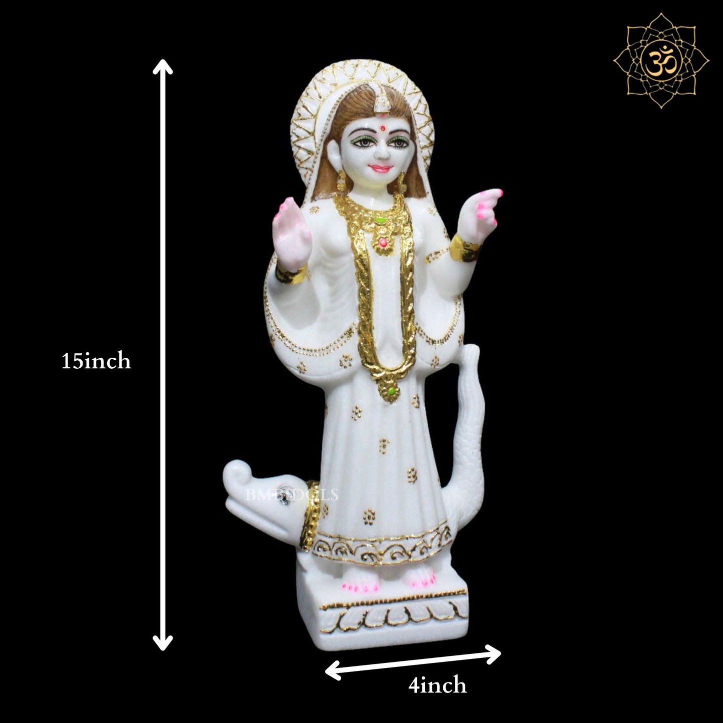 Marble Khodiyar Maa Murti for Homes and Temples in 15inches