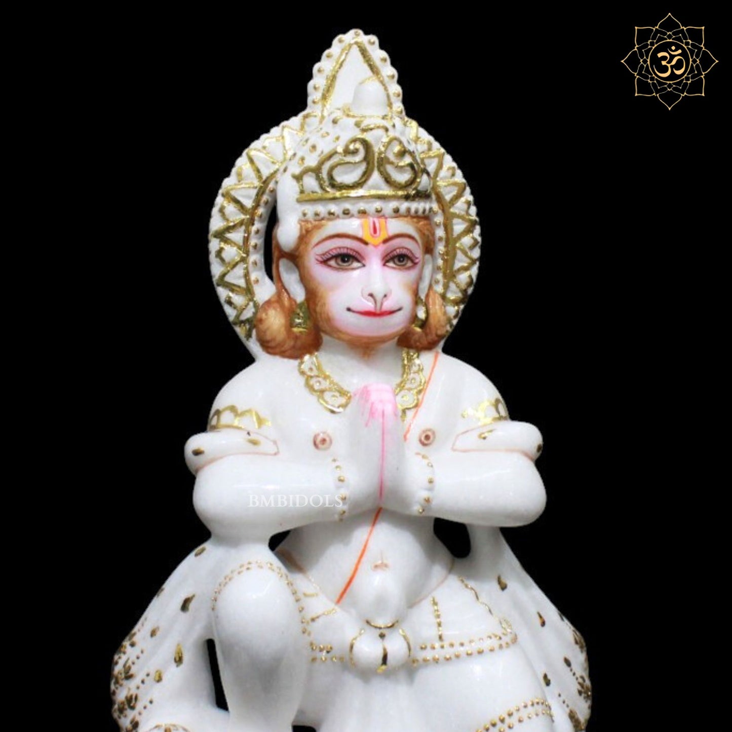 Das Hanuman Marble Murti for Homes and Temples in 12inches