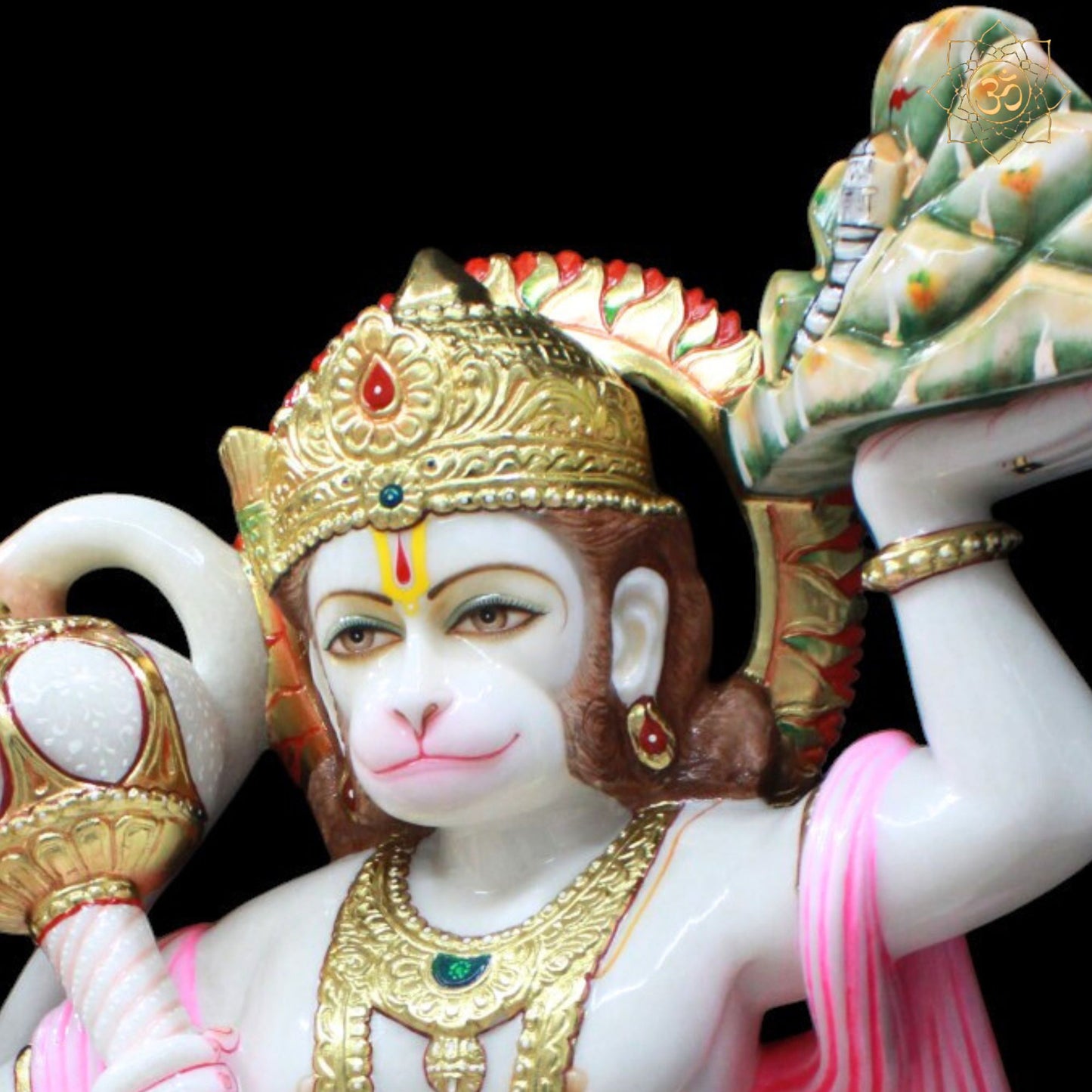 Veer Hanuman Marble Statue for Homes and Temples in 30inch
