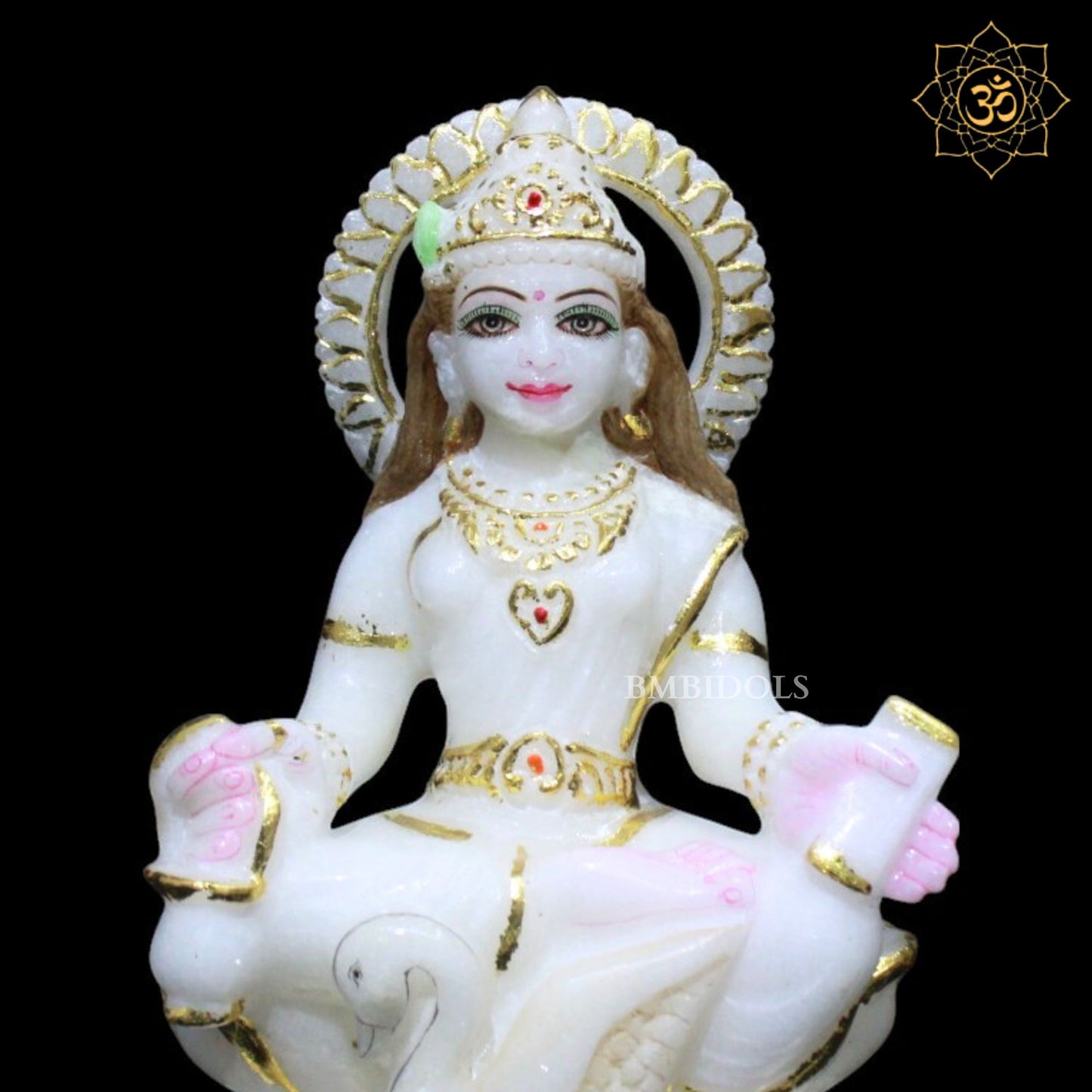 Gayatri Maa Marble Murti for Homes and Temples in 7inches