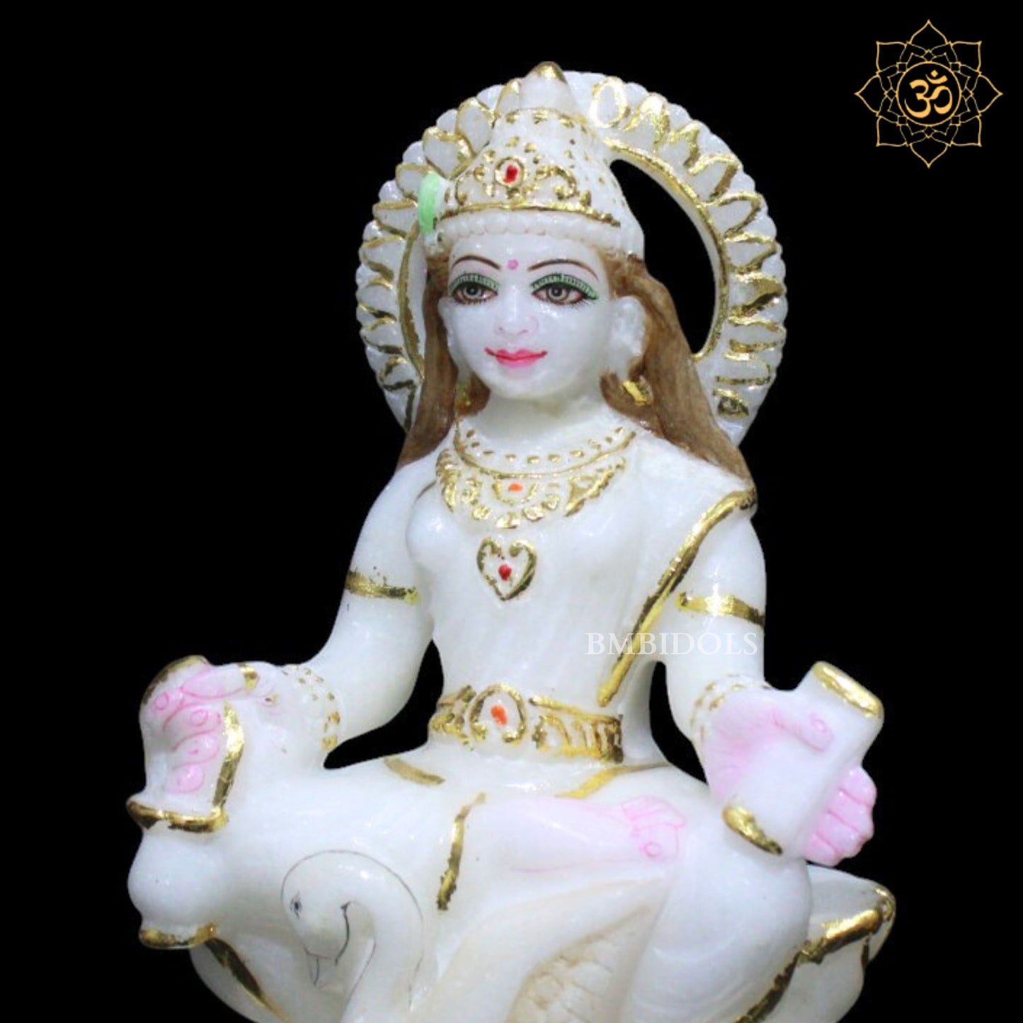Gayatri Maa Marble Murti for Homes and Temples in 7inches