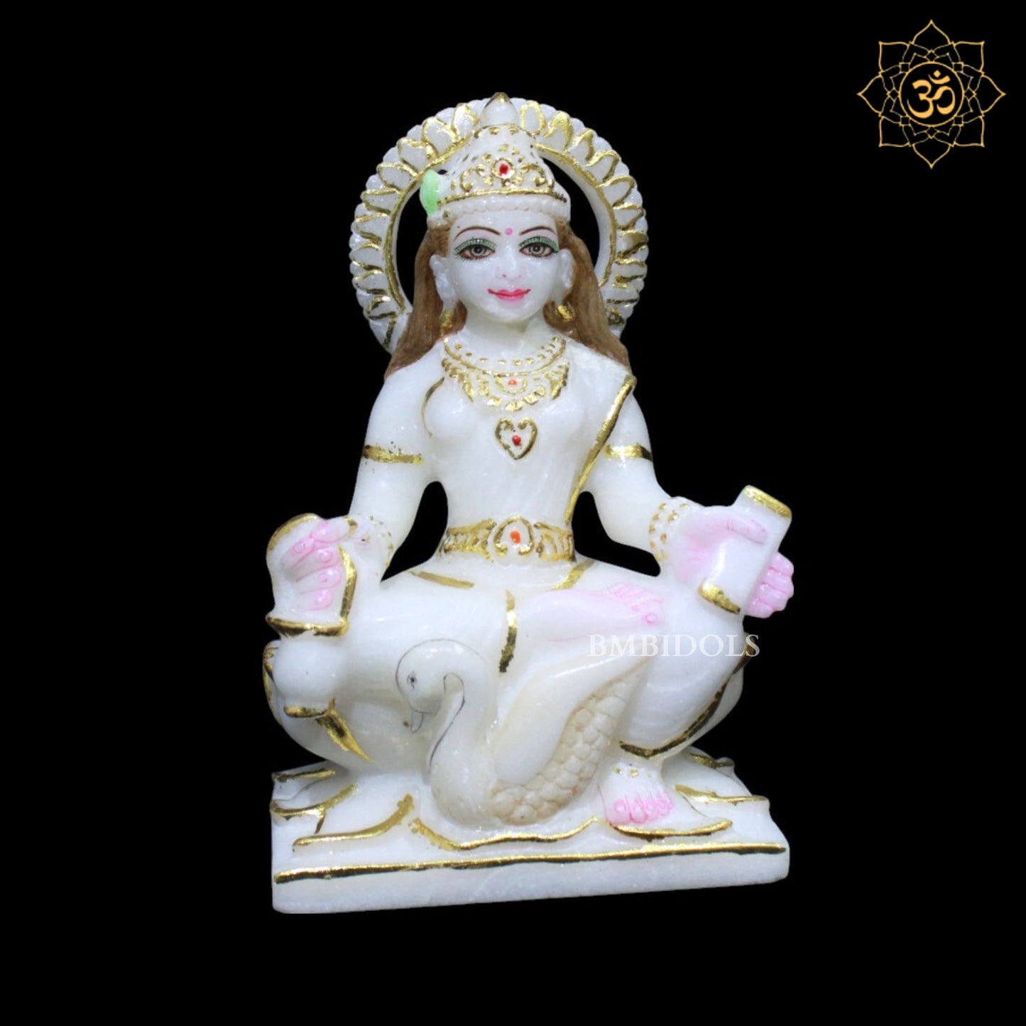 Gayatri Maa Marble Murti for Homes and Temples in 7inches