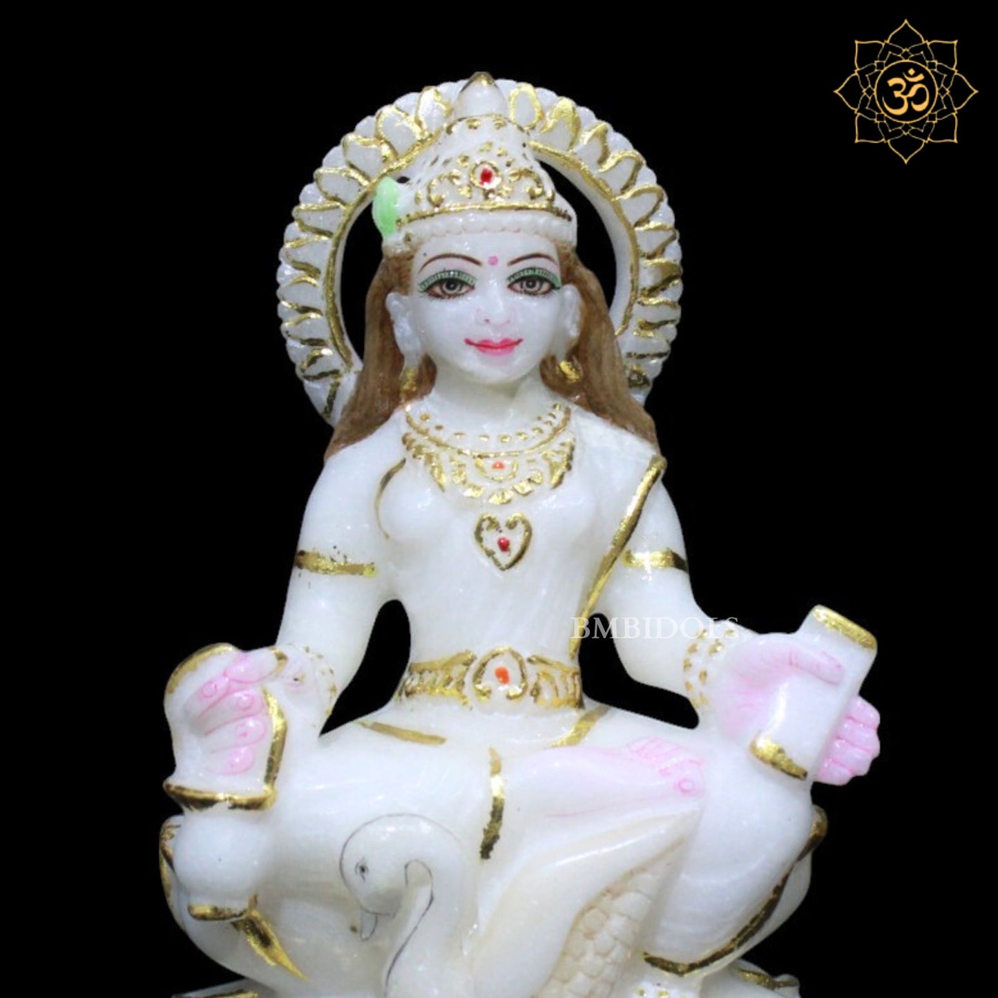 Gayatri Maa Marble Murti for Homes and Temples in 7inches