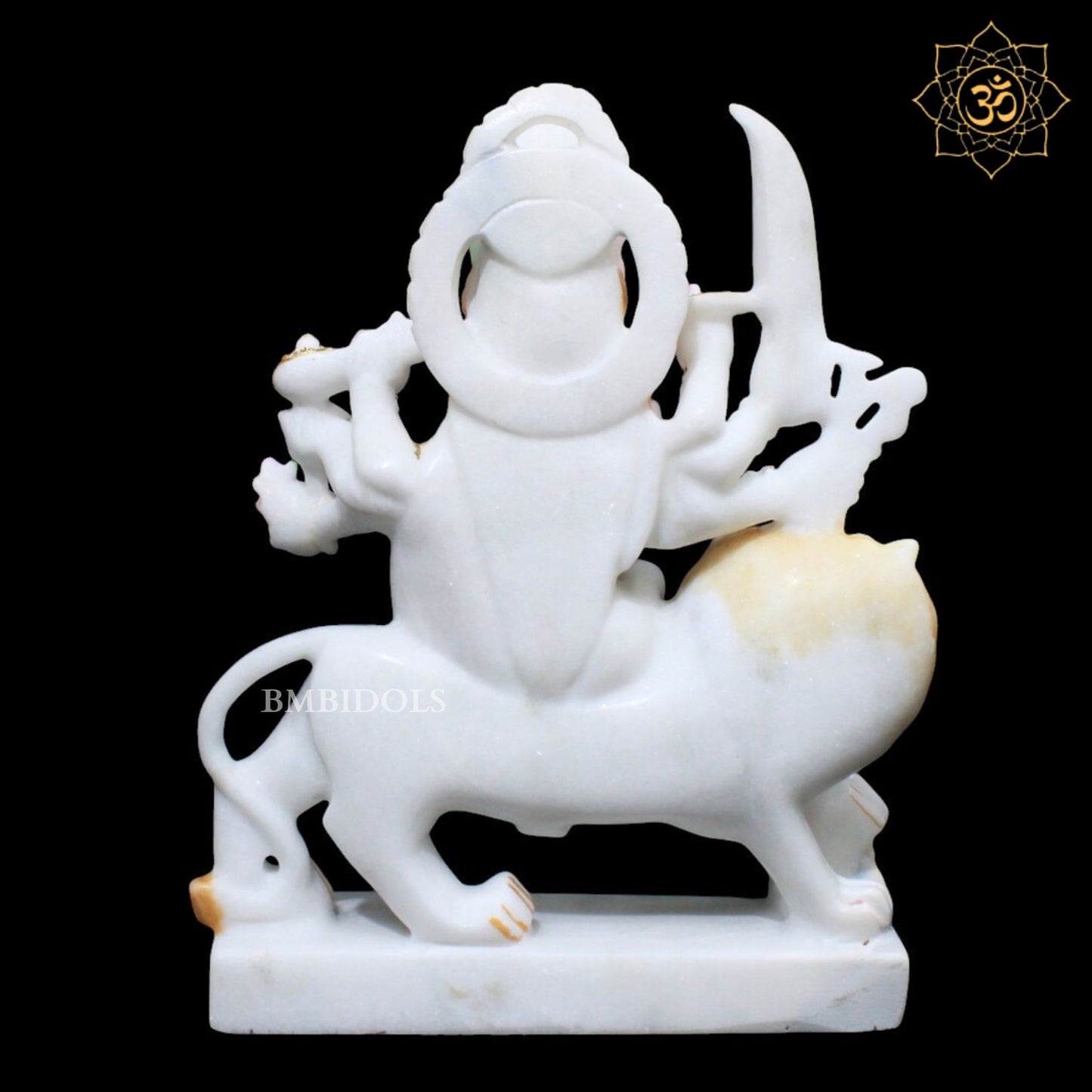 Durga Mata Marble Statue for Homes and Temples in 1feet