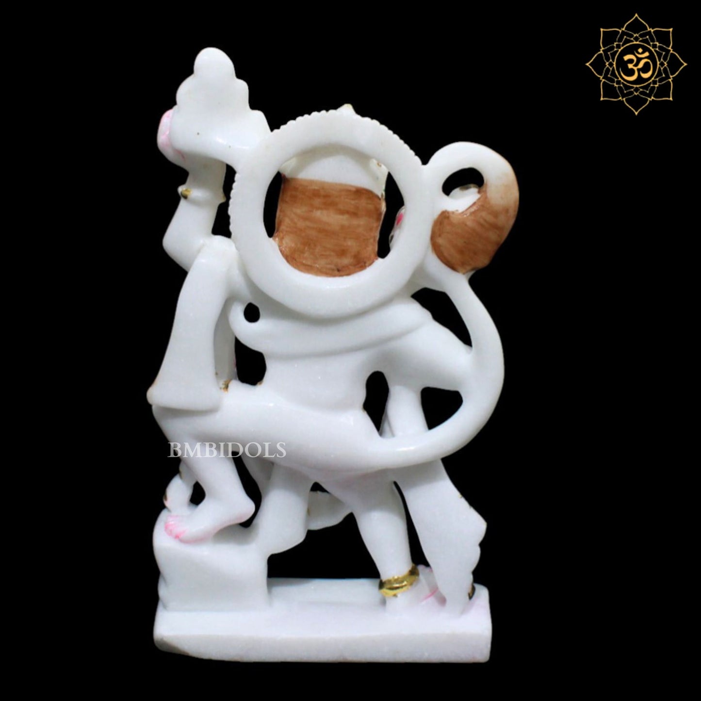 Veer Hanuman Marble Murti for Homes and Temples in 12inches