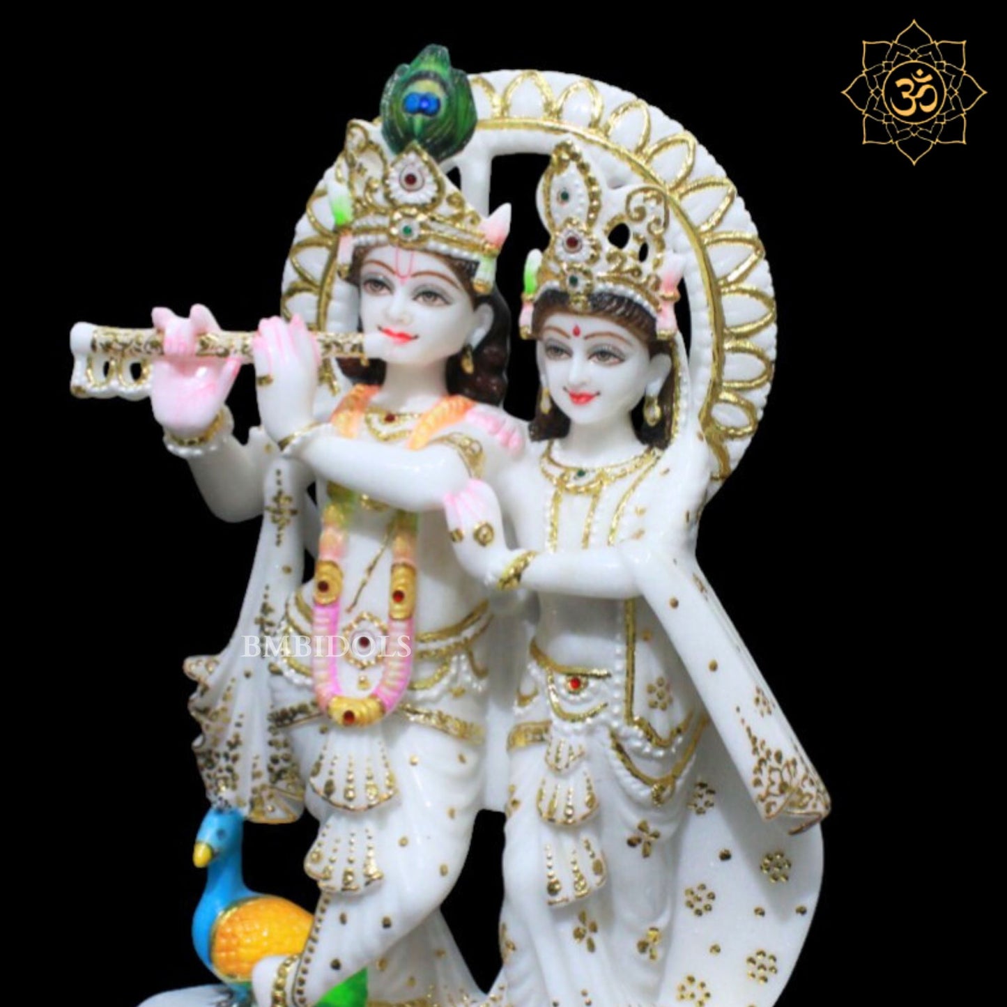 Jugal Radha Krishna Marble Murti for Homes and Temples in 15inches
