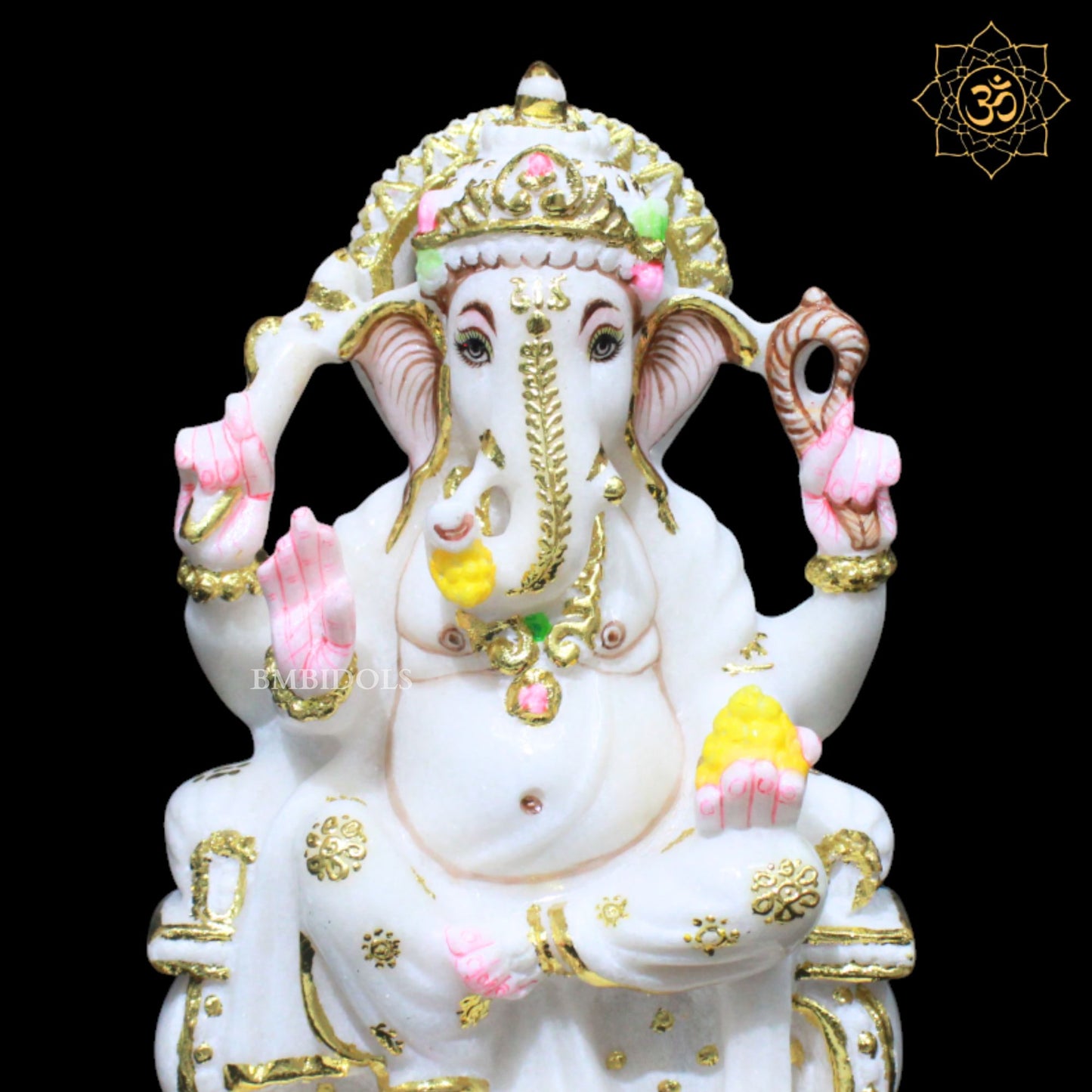 9inches Ganesh Bhagwan Marble Murti for Home Mandirs