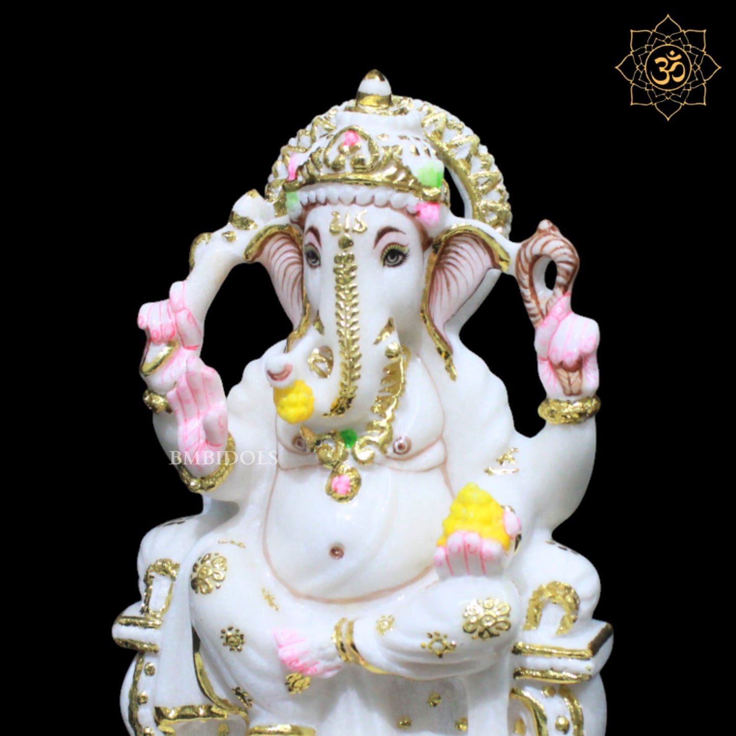 9inches Ganesh Bhagwan Marble Murti for Home Mandirs