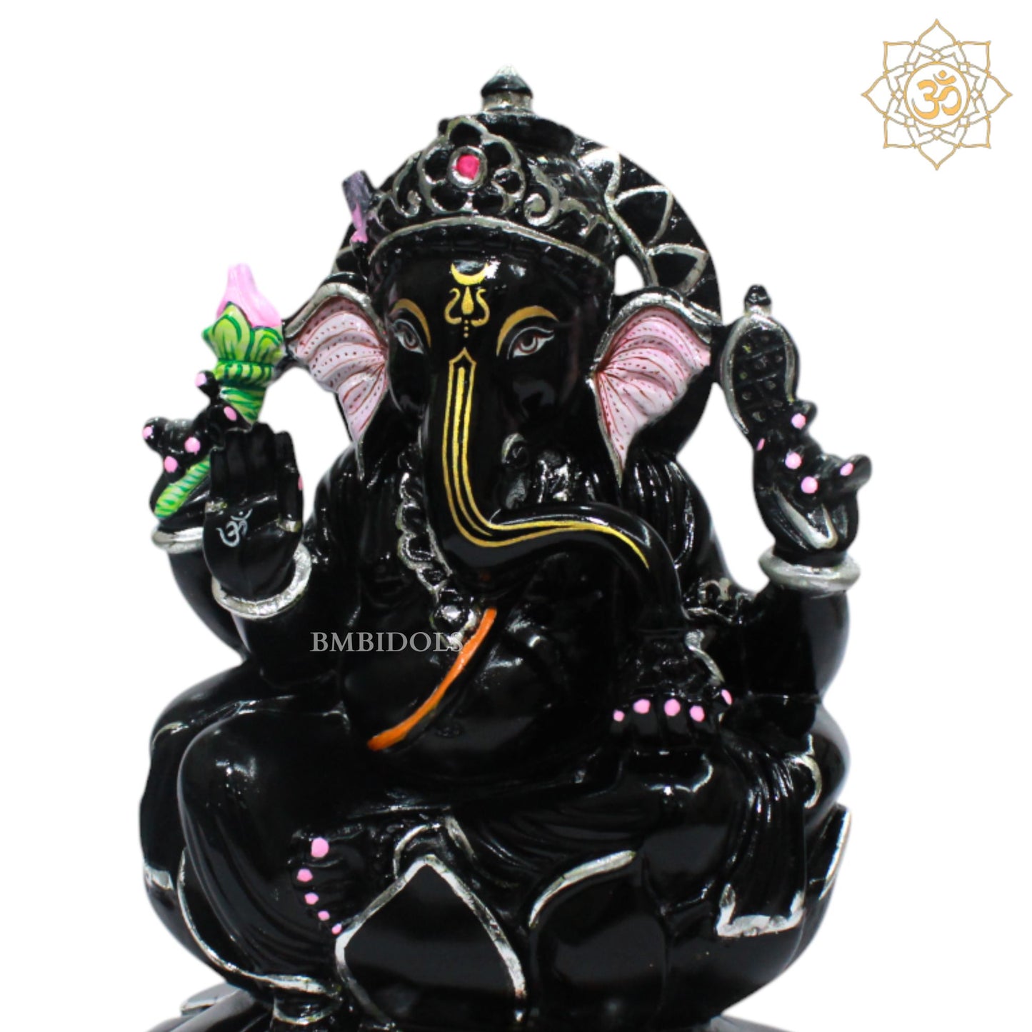 Black Stone Ganesha Statue for Homes and Temples in 1ft(12inch)
