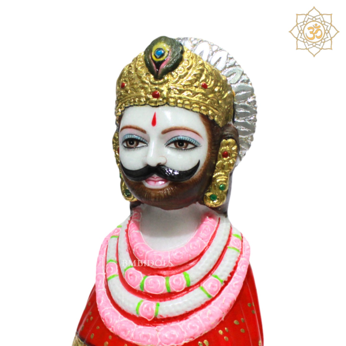 Khatu Shyam Baba Marble Murti in 12inches for Home Mandirs