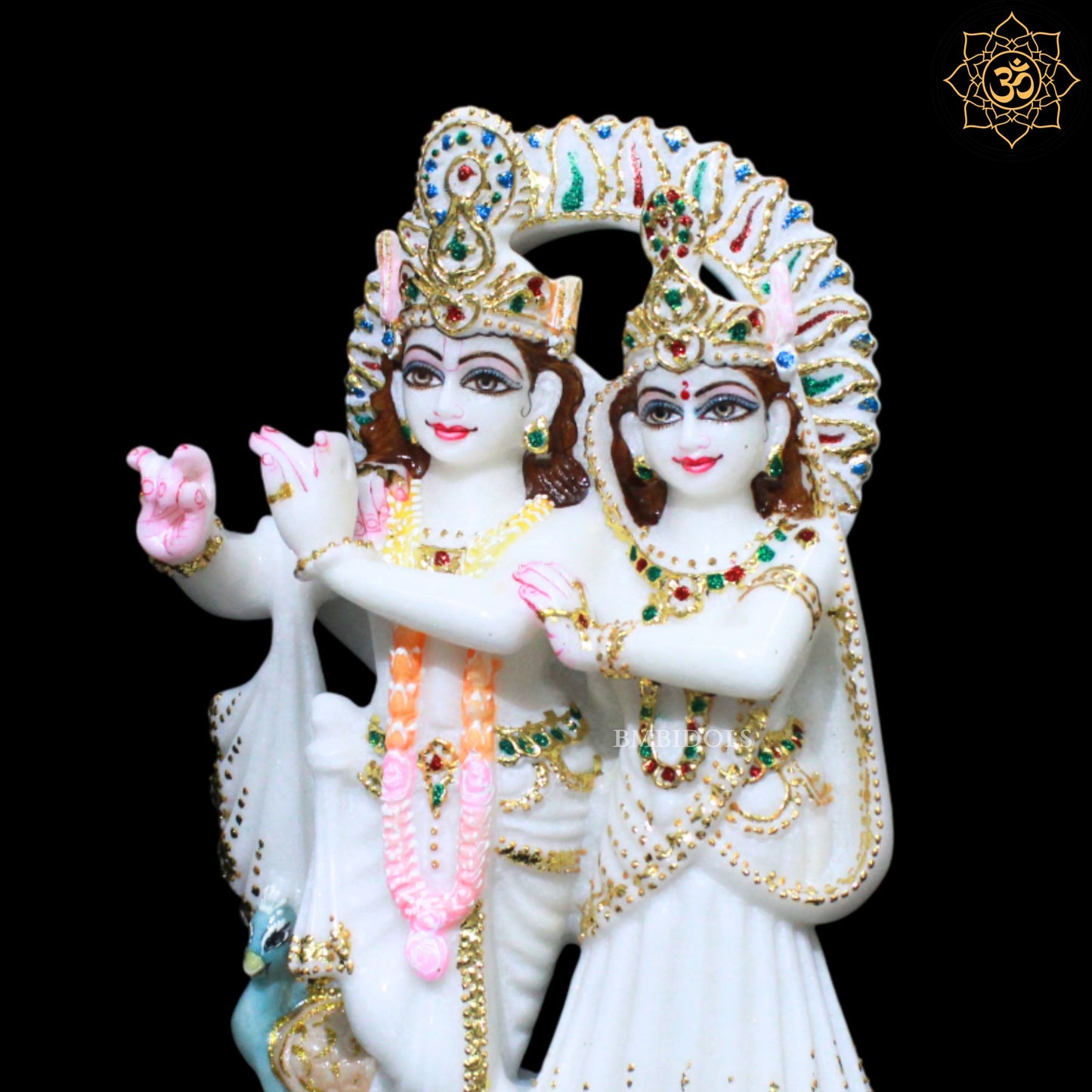 Jugal Radha Krishna Marble Murti for Ghar Mandirs in 1feet