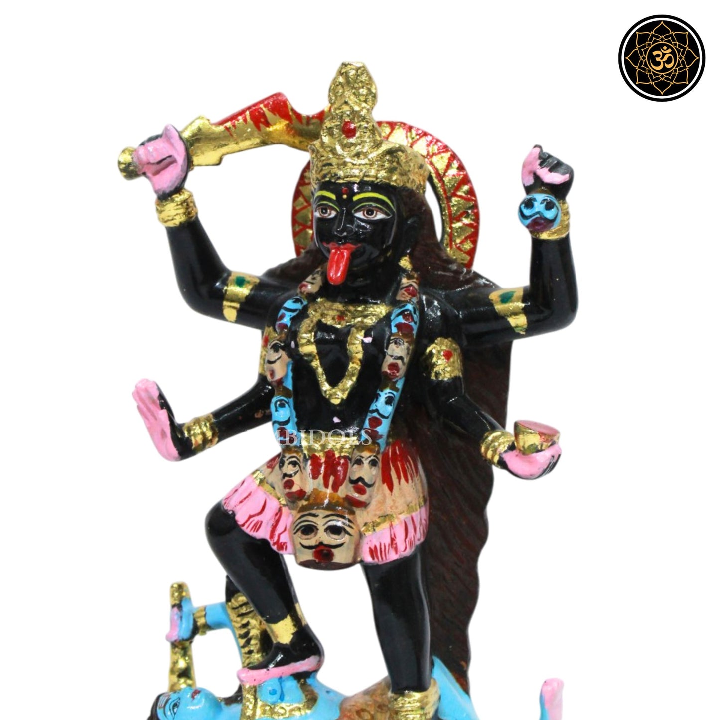 Mahakali Maa Murti in Black Stone in 9inches