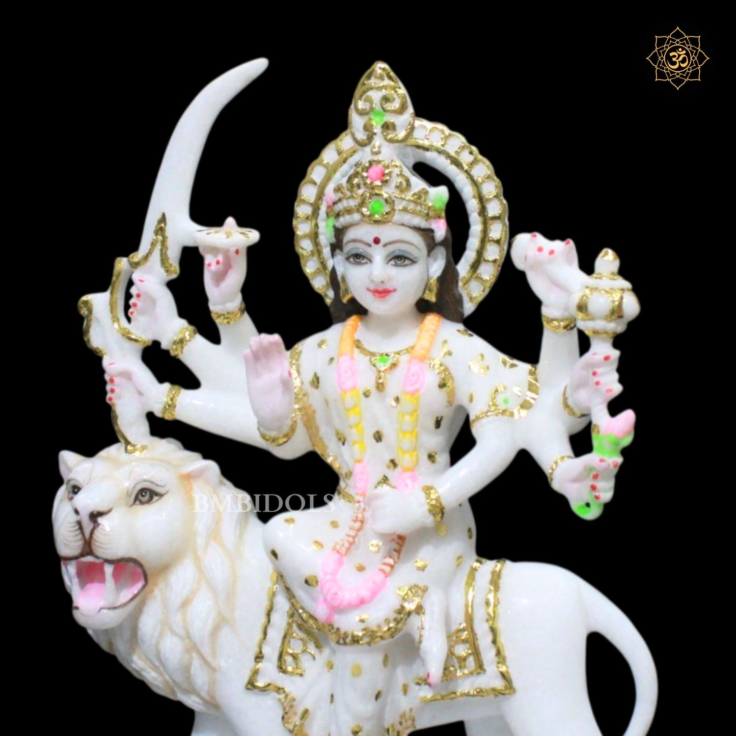 Special Marble Durga maa Murti for Ghar Mandirs in 12inches