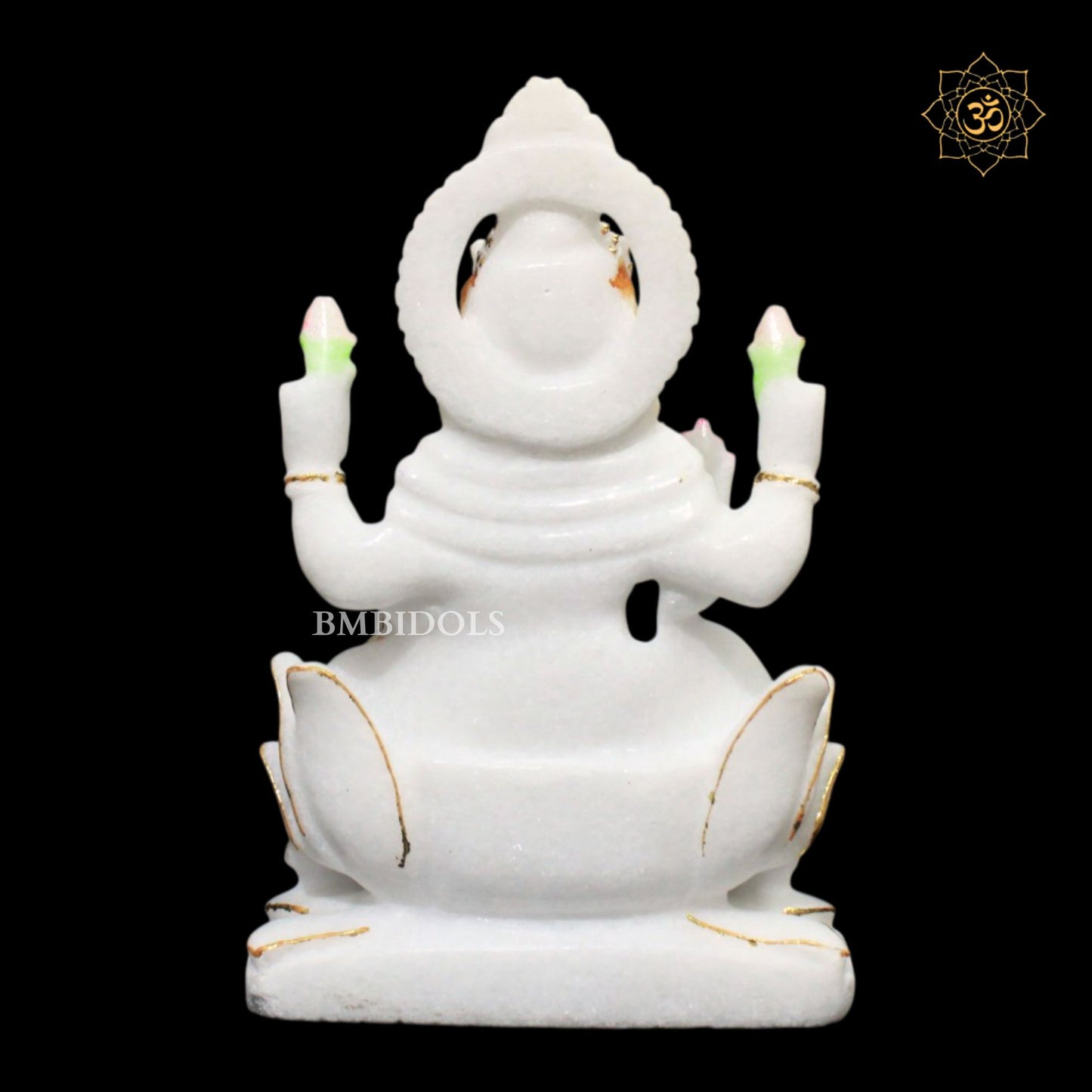 Ganesh Lakshmi Marble Murti in 9inches
