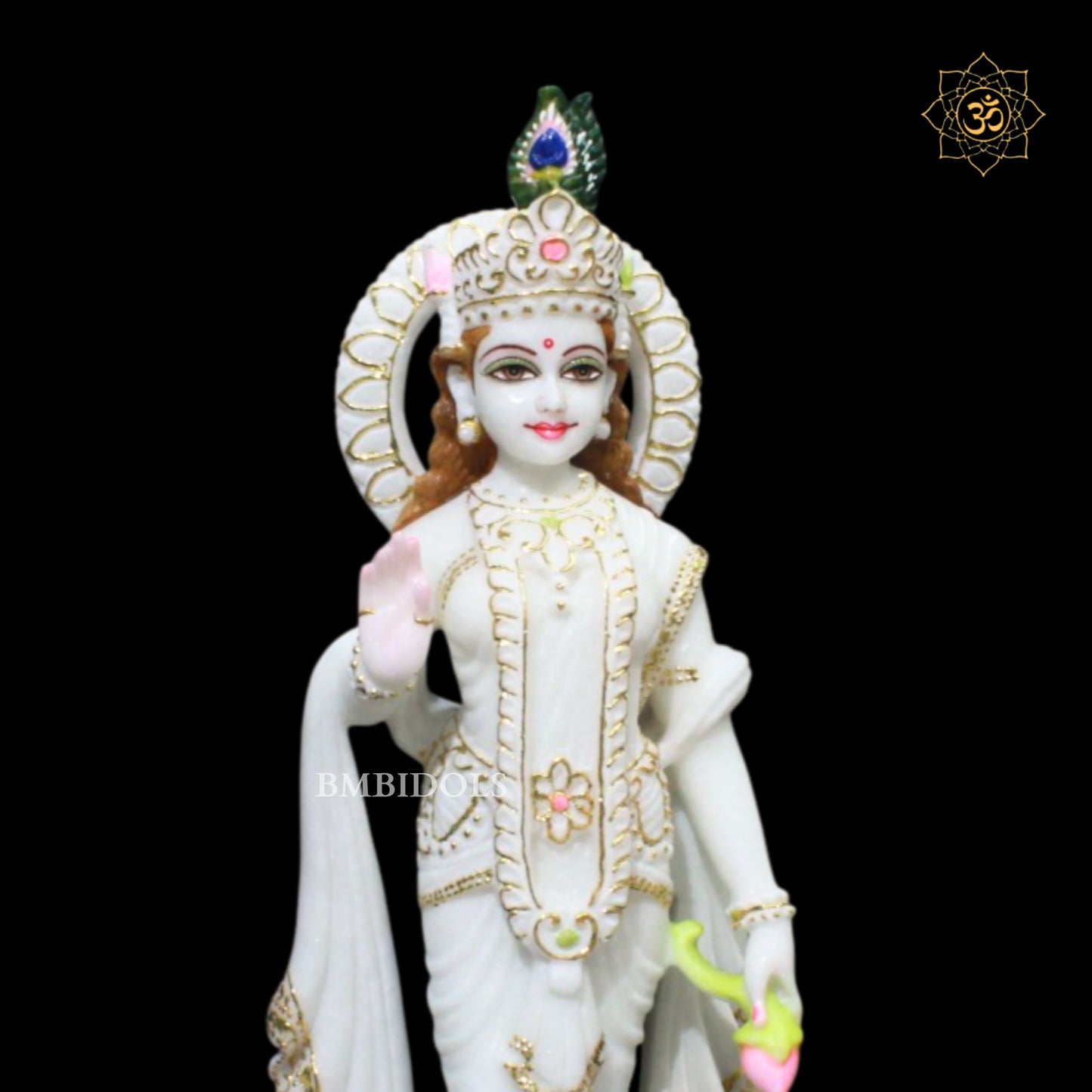 1.5 feet Marble Radha Krishna Murti in Makrana Marble