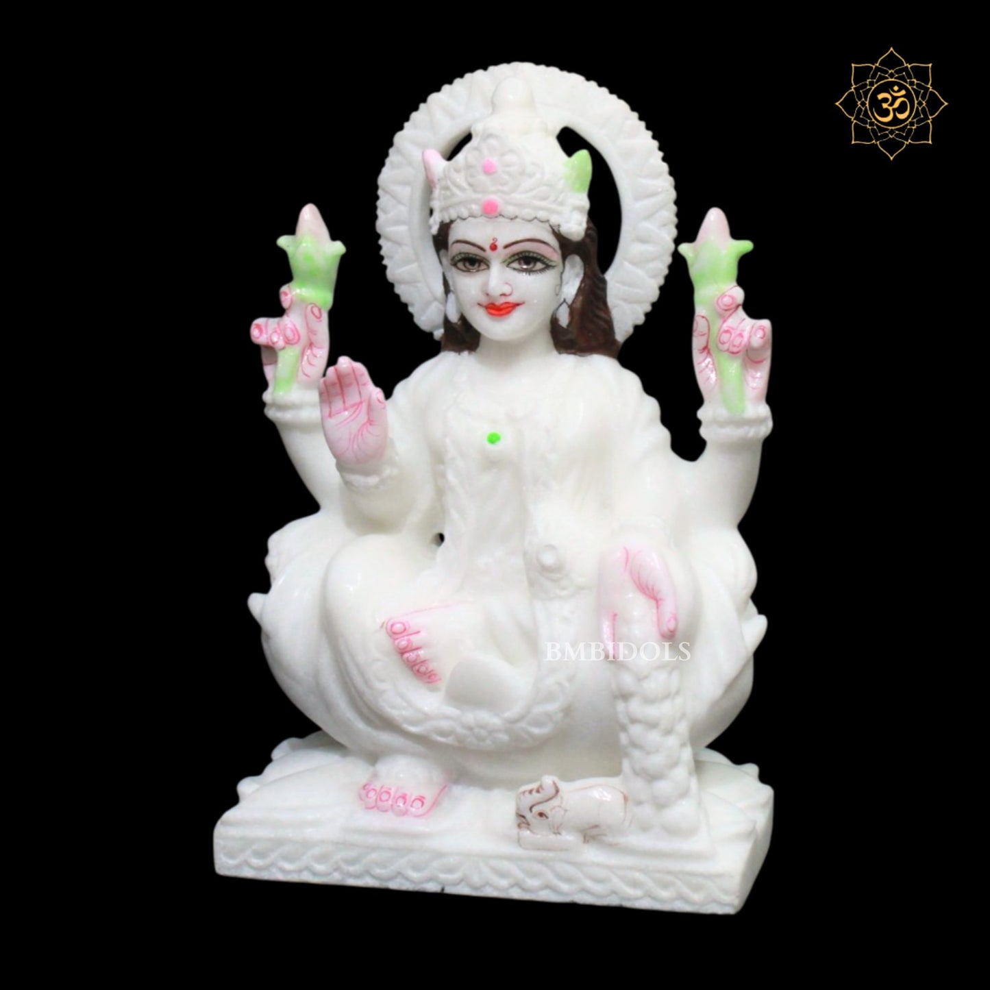 Ganesh Lakshmi Saraswati Marble Murti in 9inches for Makrana Marble