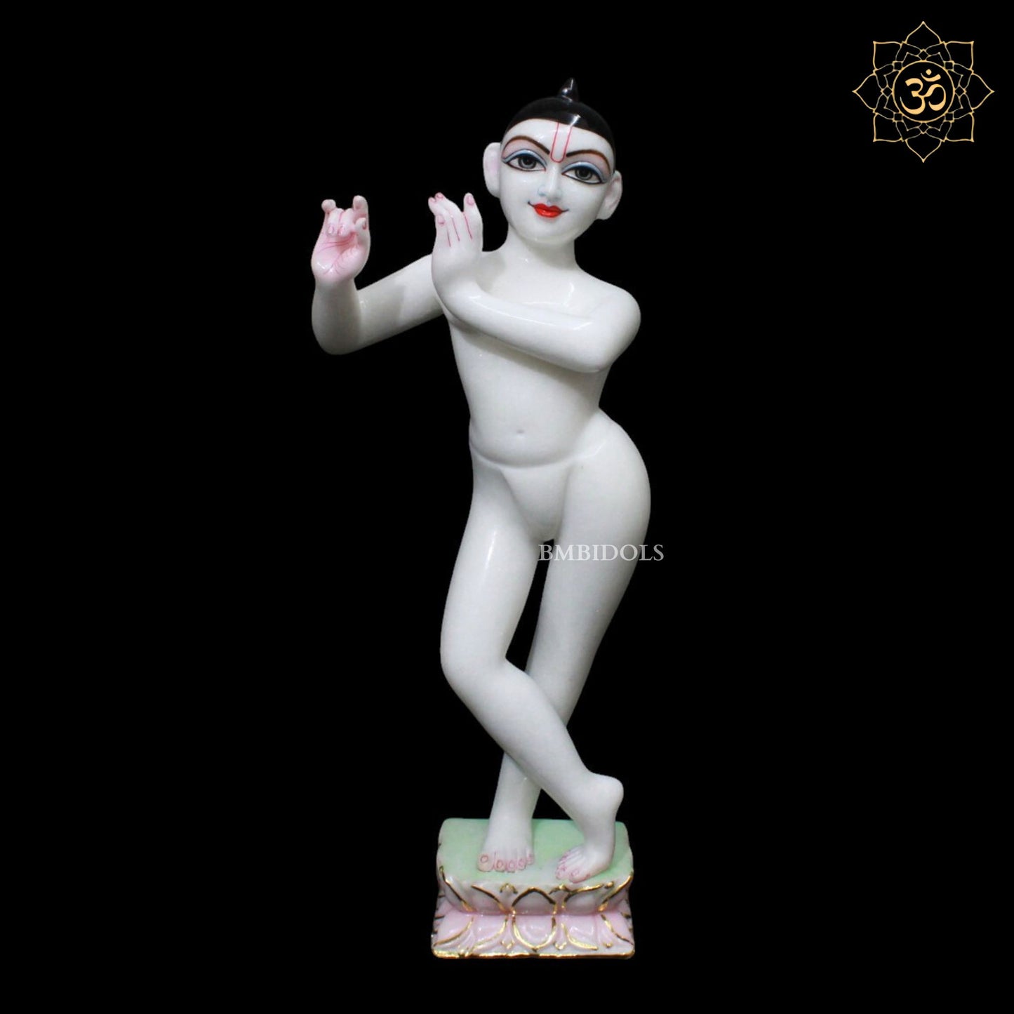 21inch Marble Iskcon Radha Krishna Murti for Homes and Temples Makrana Marble