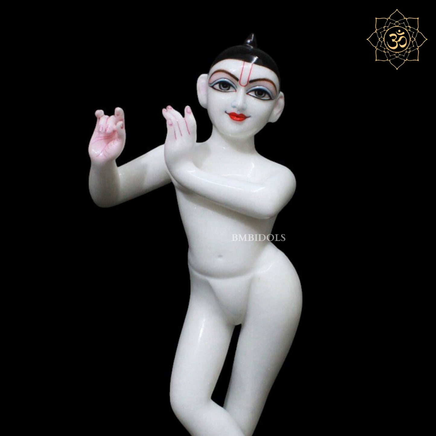 21inch Marble Iskcon Radha Krishna Murti for Homes and Temples Makrana Marble