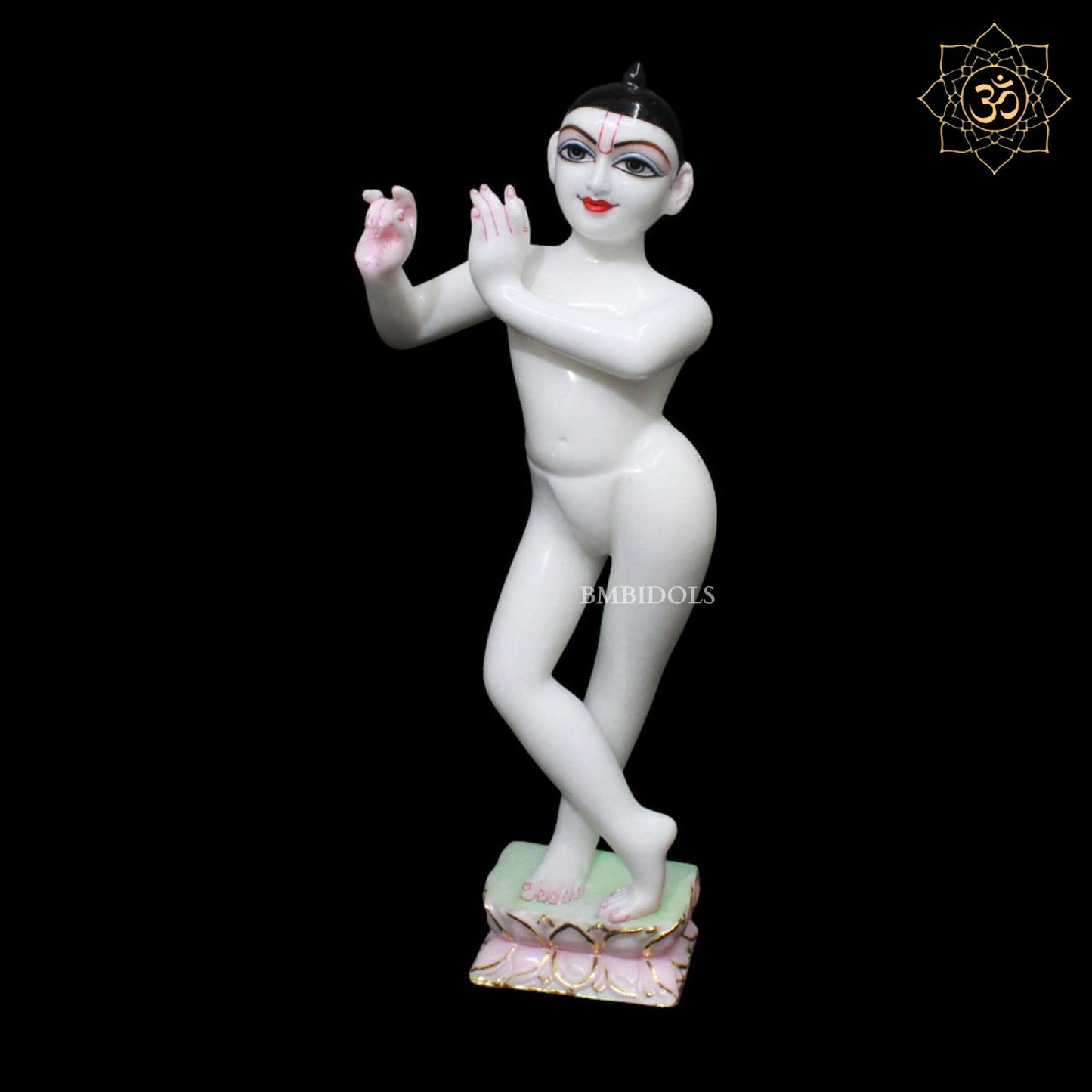 21inch Marble Iskcon Radha Krishna Murti for Homes and Temples Makrana Marble
