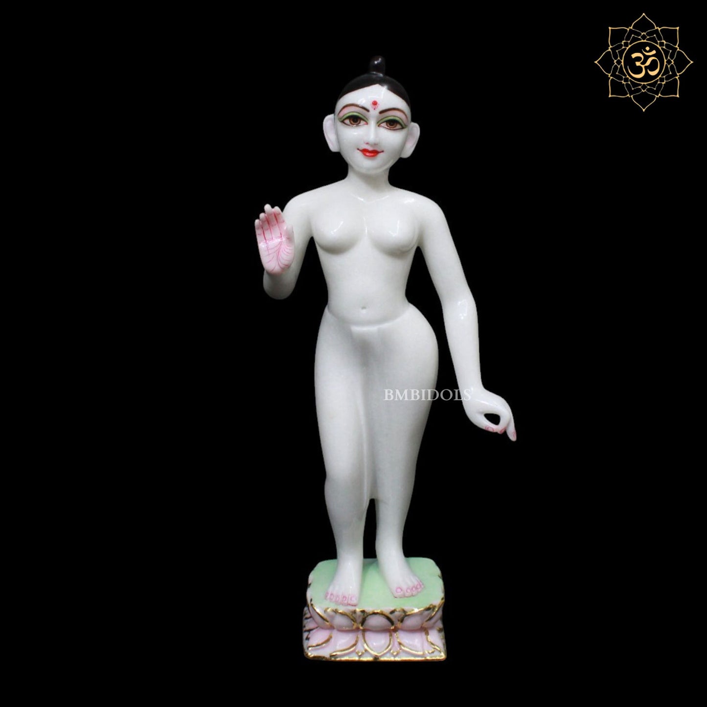 21inch Marble Iskcon Radha Krishna Murti for Homes and Temples Makrana Marble