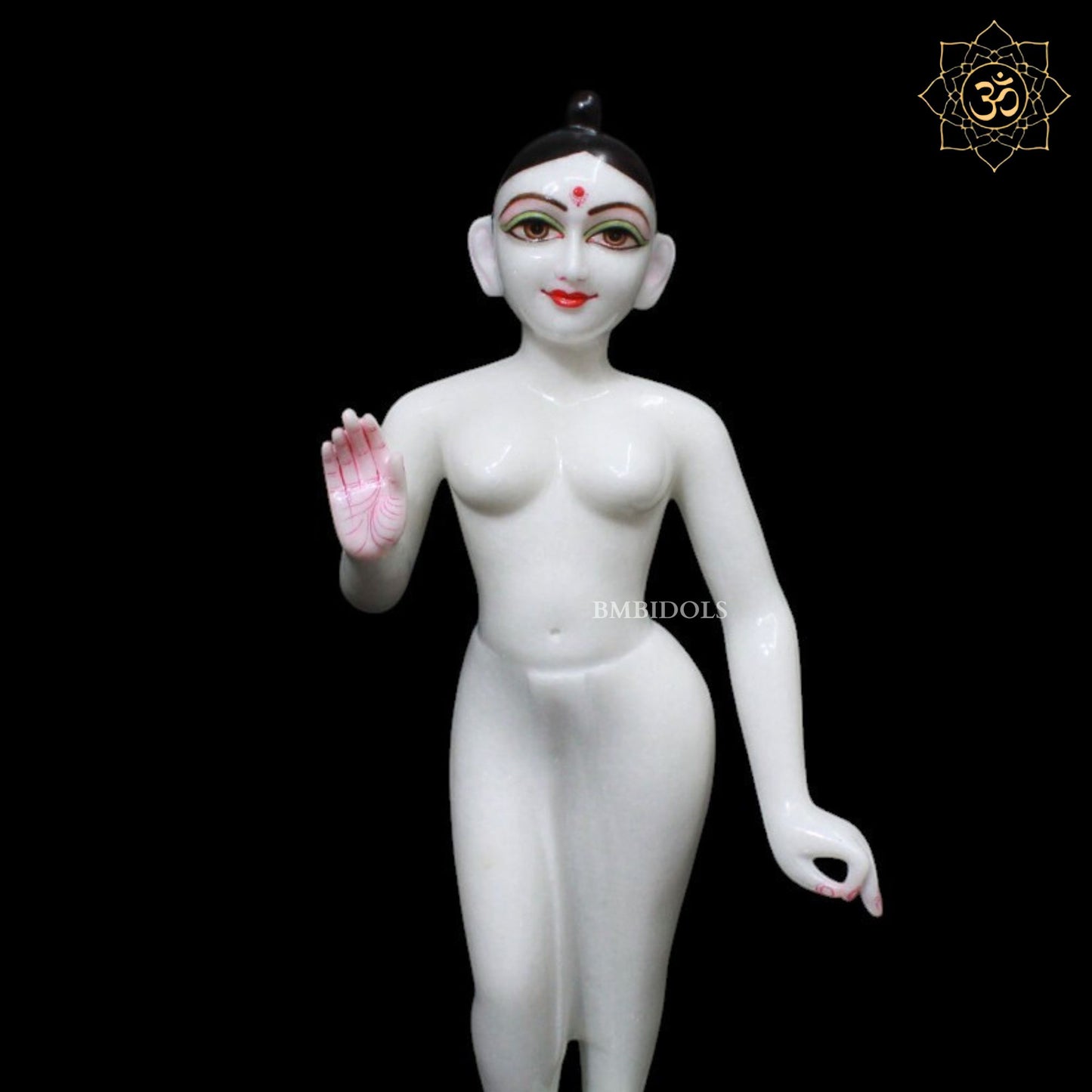 21inch Marble Iskcon Radha Krishna Murti for Homes and Temples Makrana Marble