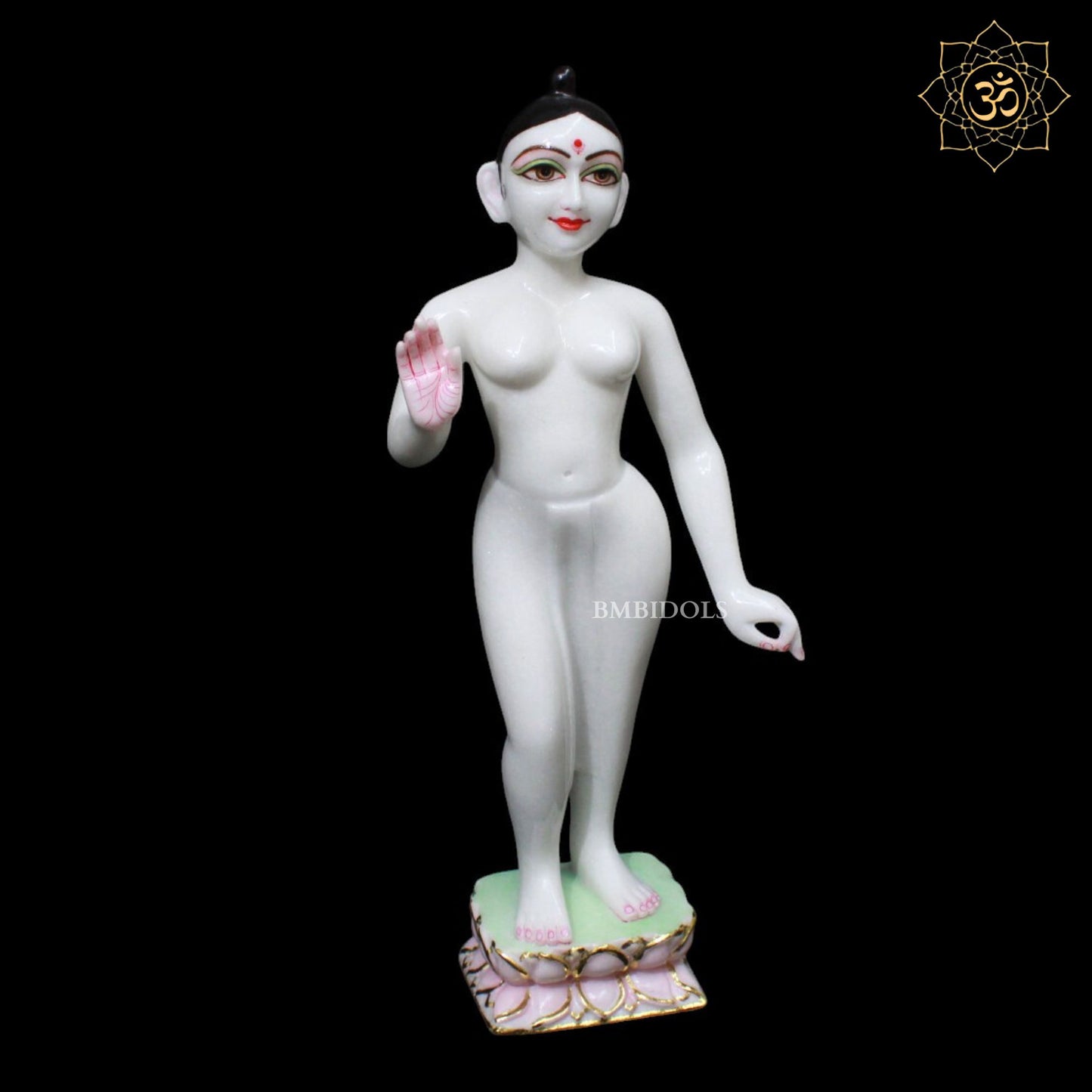 21inch Marble Iskcon Radha Krishna Murti for Homes and Temples Makrana Marble