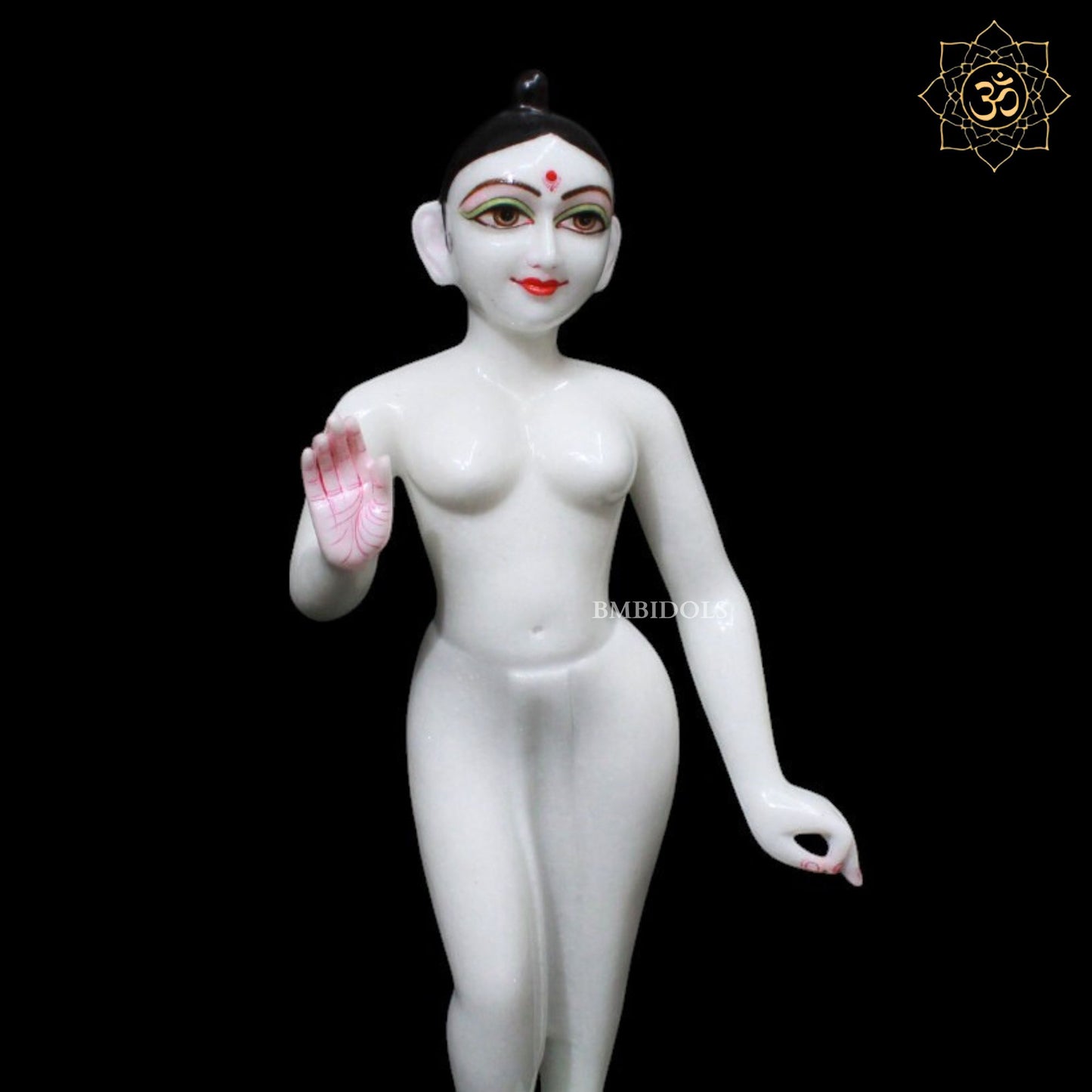 21inch Marble Iskcon Radha Krishna Murti for Homes and Temples Makrana Marble