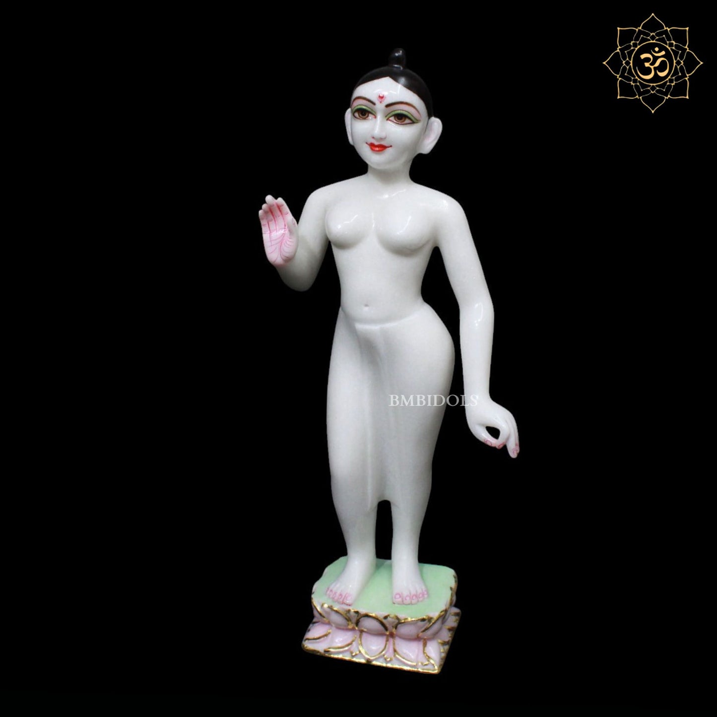 21inch Marble Iskcon Radha Krishna Murti for Homes and Temples Makrana Marble