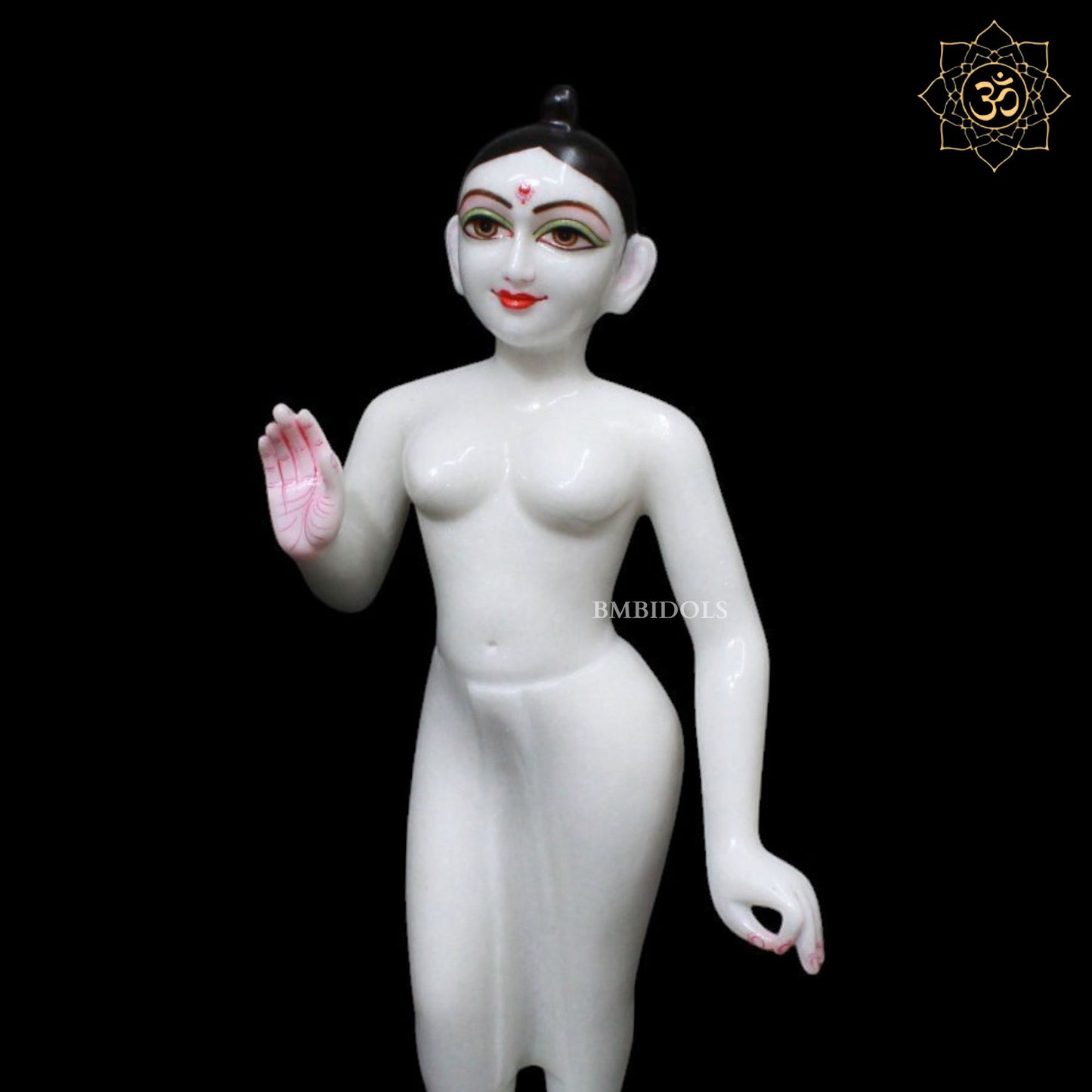 21inch Marble Iskcon Radha Krishna Murti for Homes and Temples Makrana Marble
