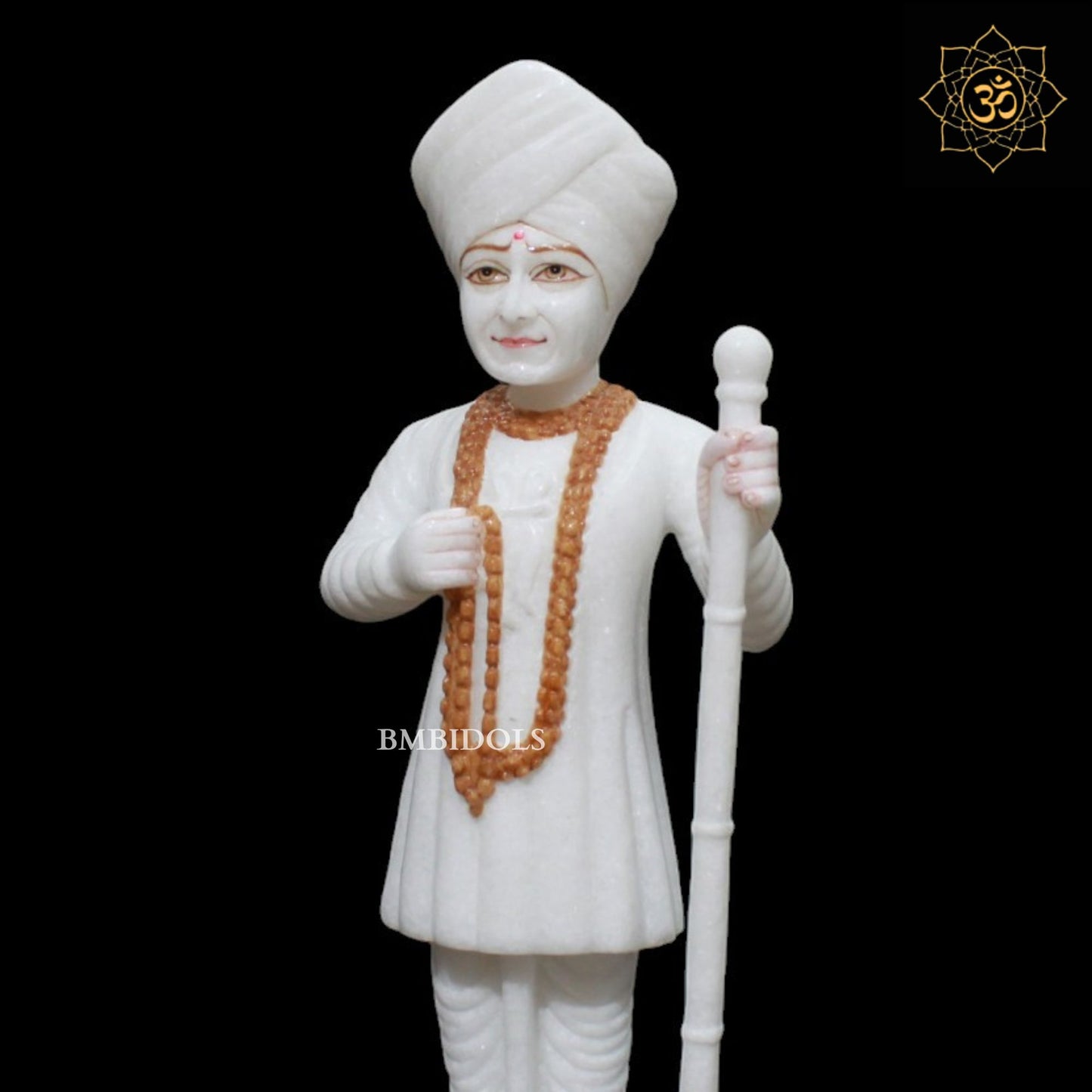 Marble Jalaram Bapa Murti in 15inches for Homes and Temples