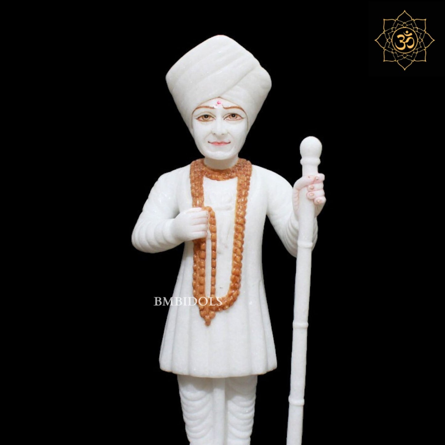 Marble Jalaram Bapa Murti in 15inches for Homes and Temples