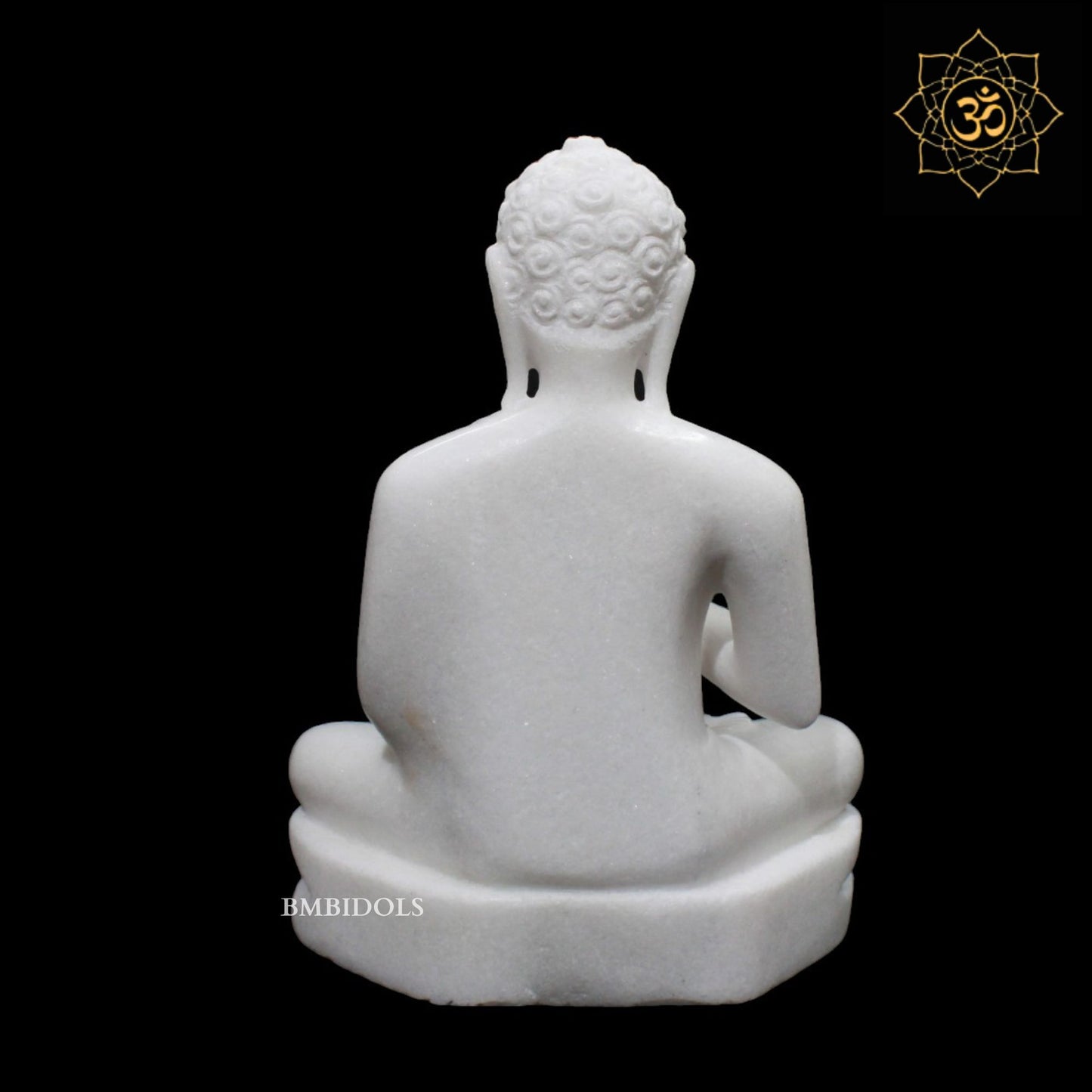 White Buddha Marble Statue in 11inch in Meditation Posture