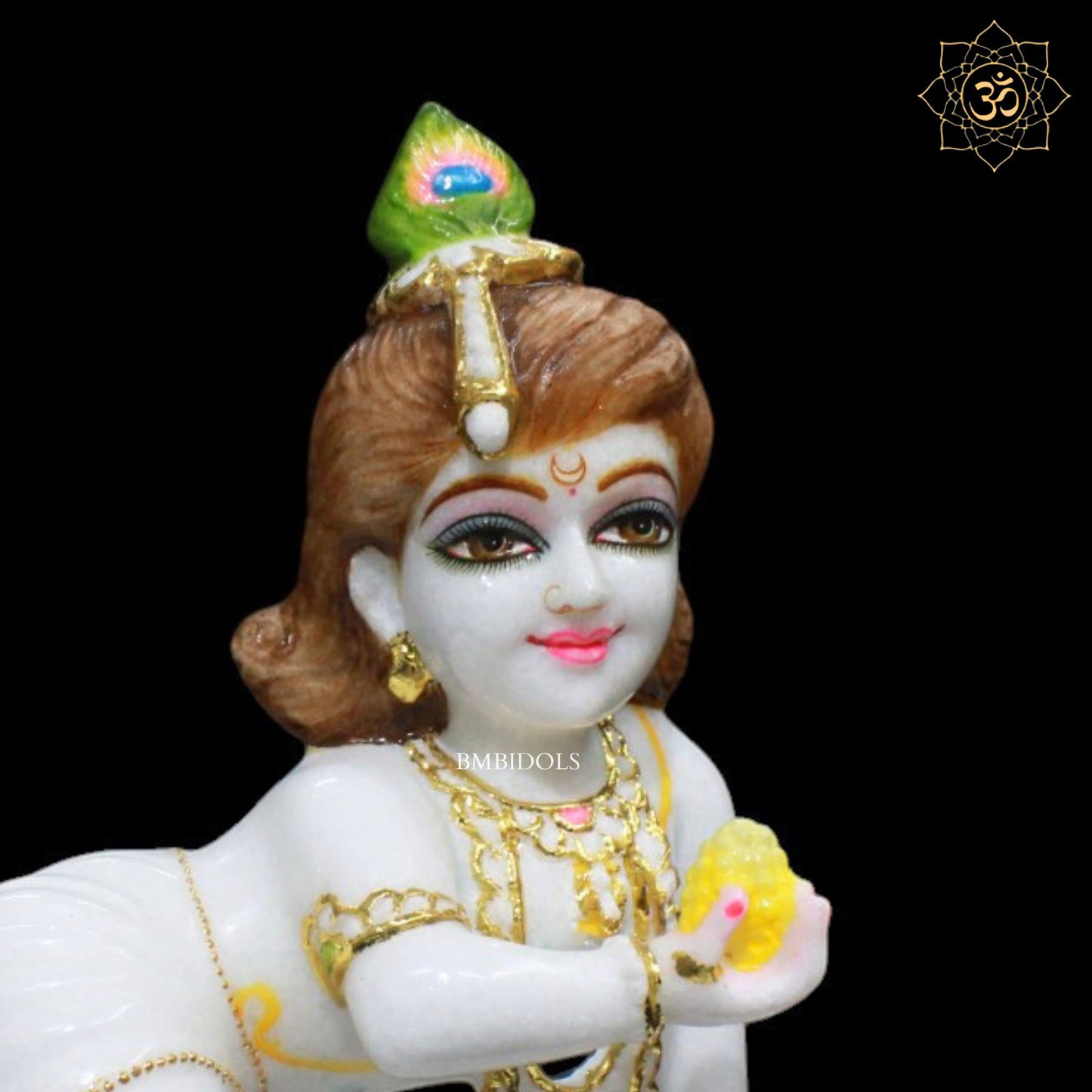 Bal Gopal Kanha Ji Marble Murti for Homes and Temples