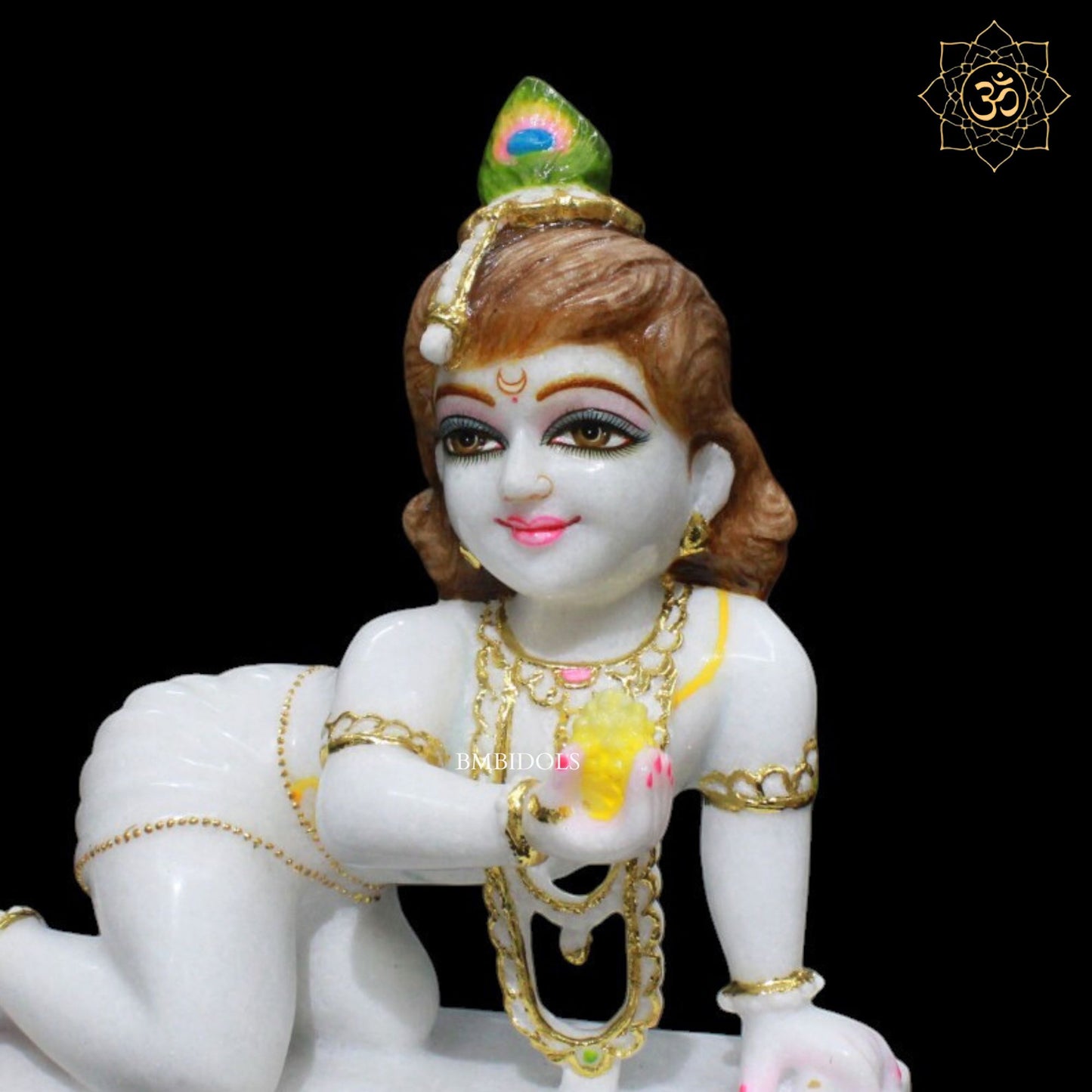 Bal Gopal Kanha Ji Marble Murti for Homes and Temples
