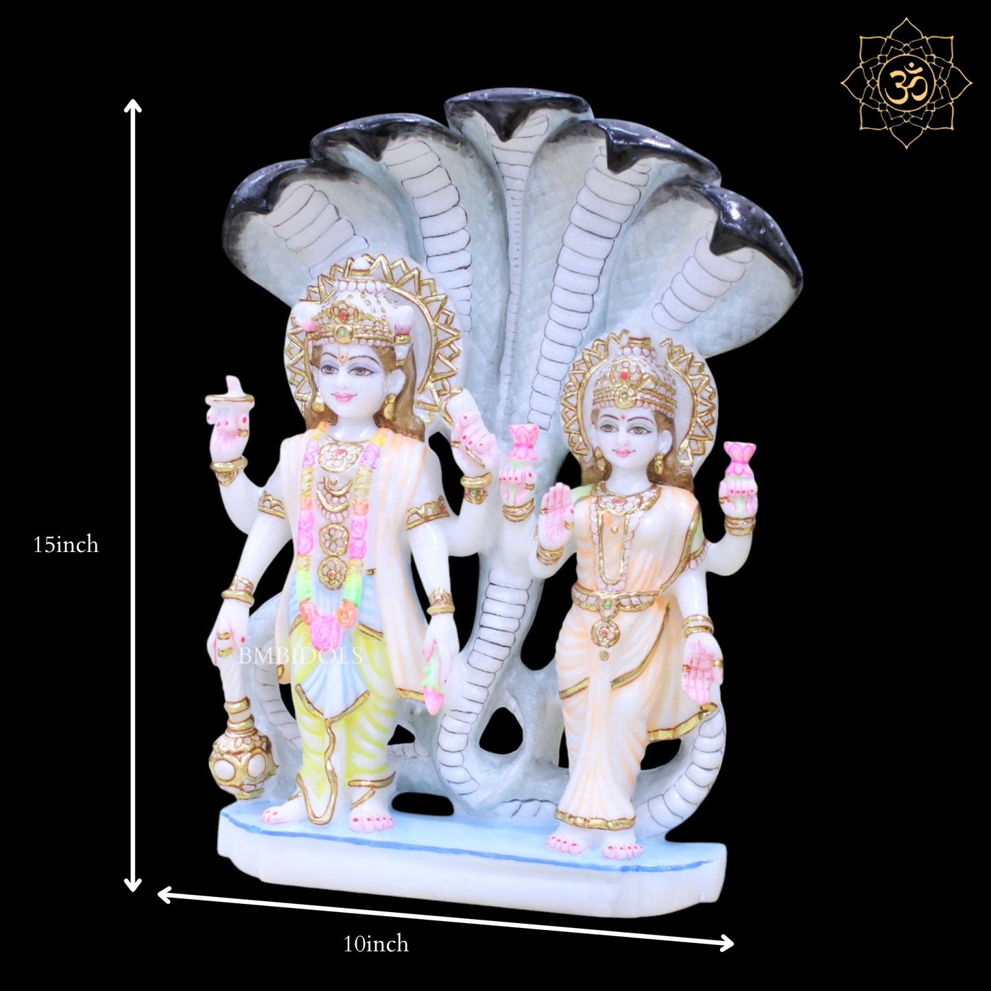 Lakshmi Narayan Marble Murti in 15inches of Makrana Marble