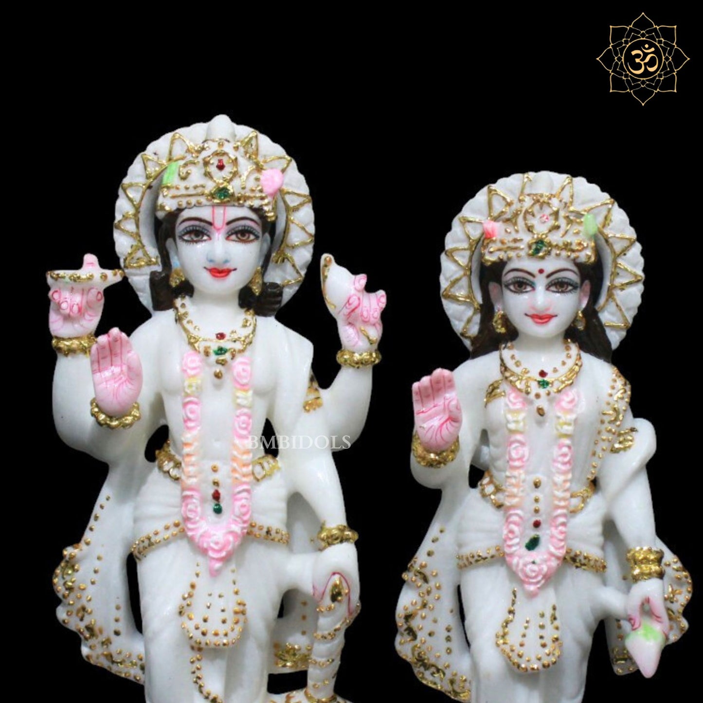 Lakshmi Narayan Marble Murti for Homes and Temples in 9inches