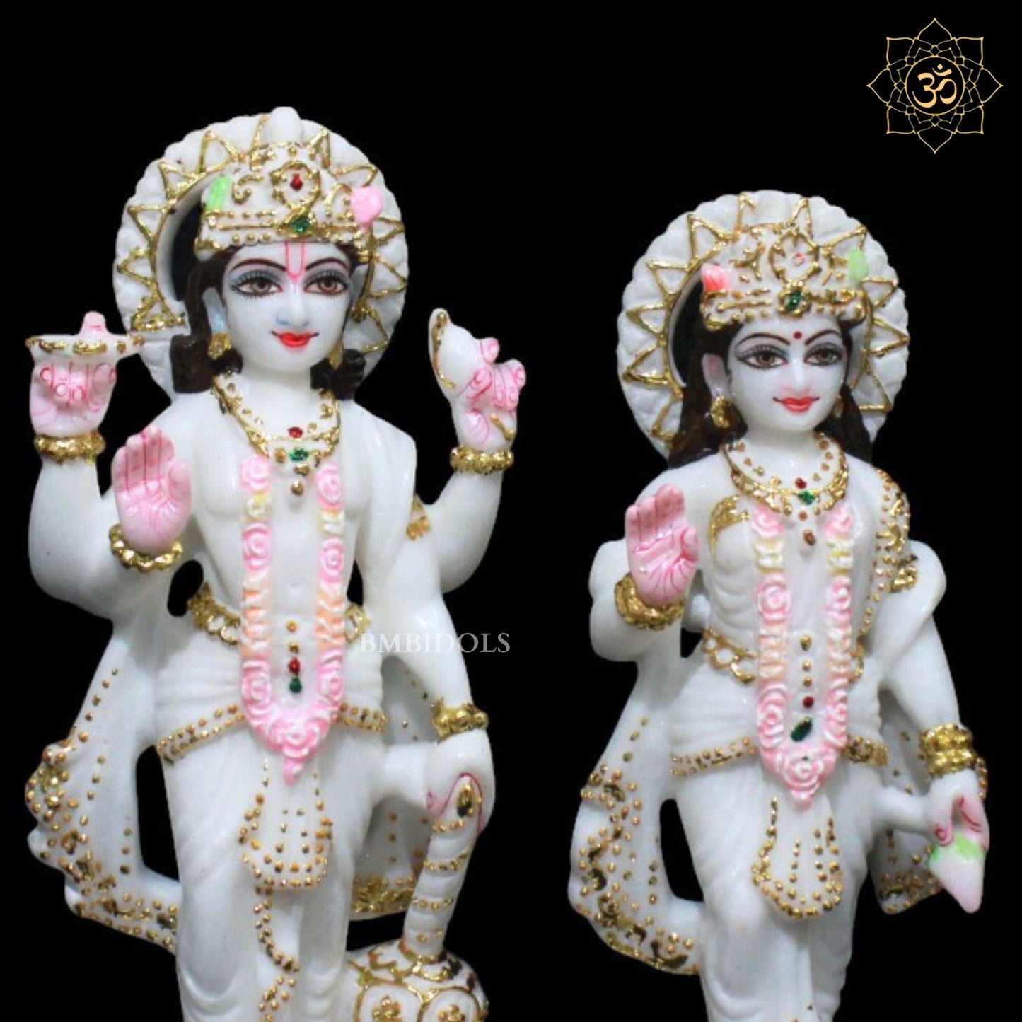 Lakshmi Narayan Marble Murti for Homes and Temples in 9inches