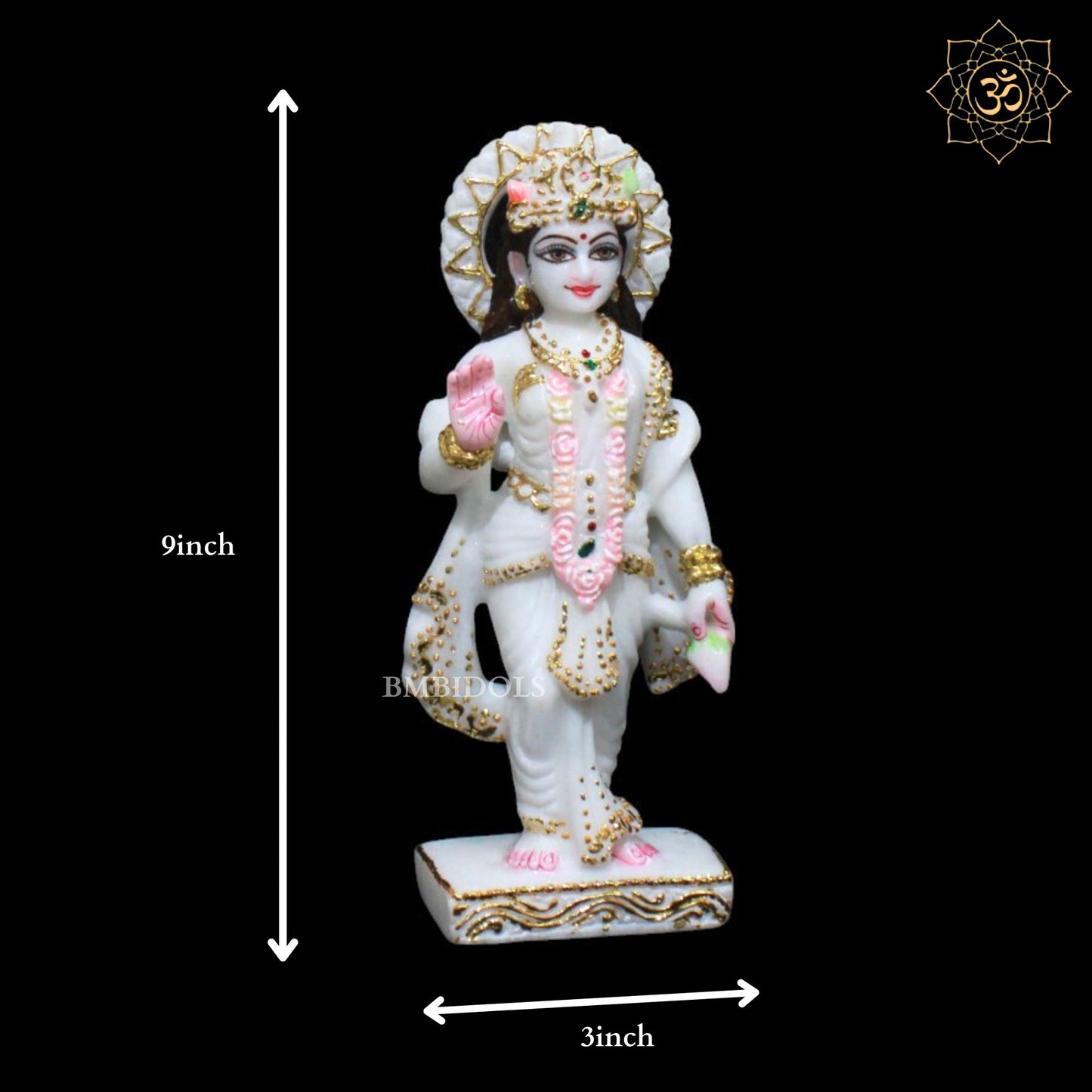 Lakshmi Narayan Marble Murti for Homes and Temples in 9inches