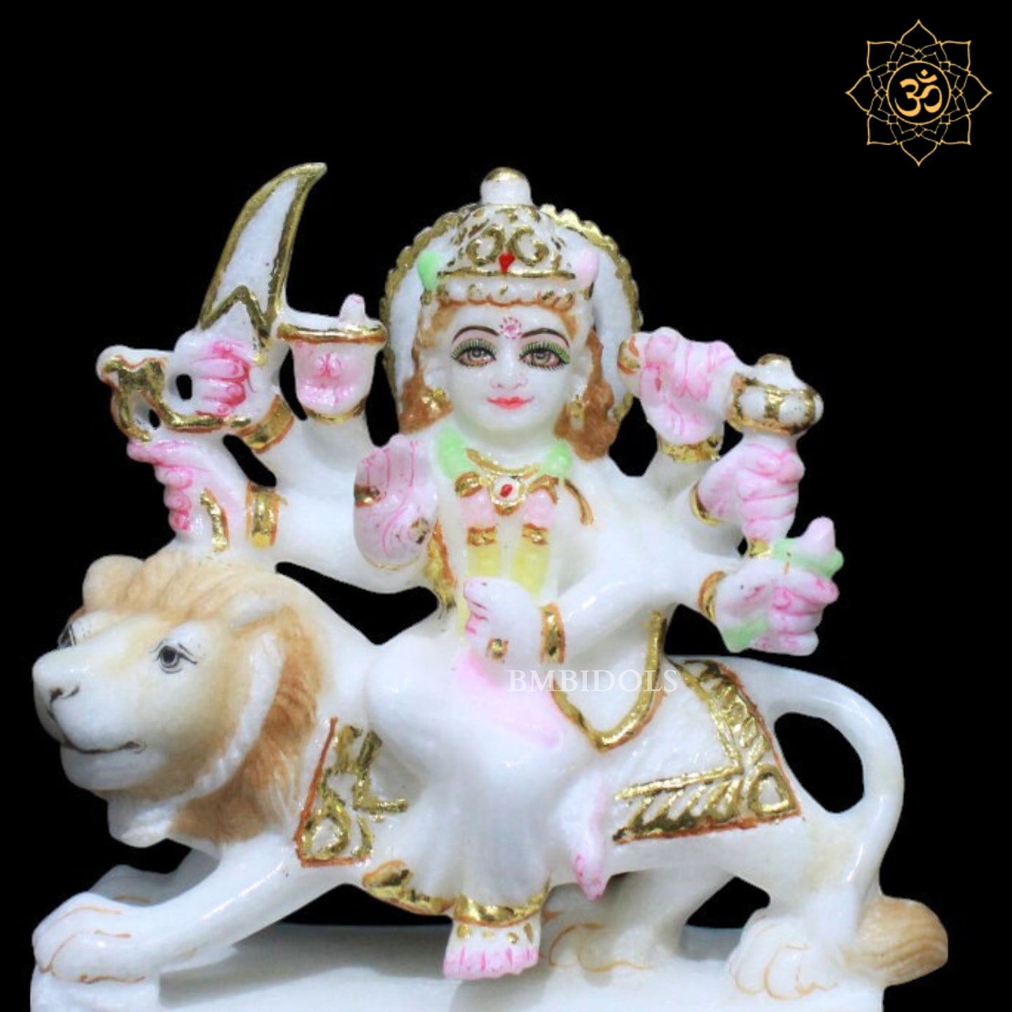Durga Marble Murti for Home Temples designed in 6inches