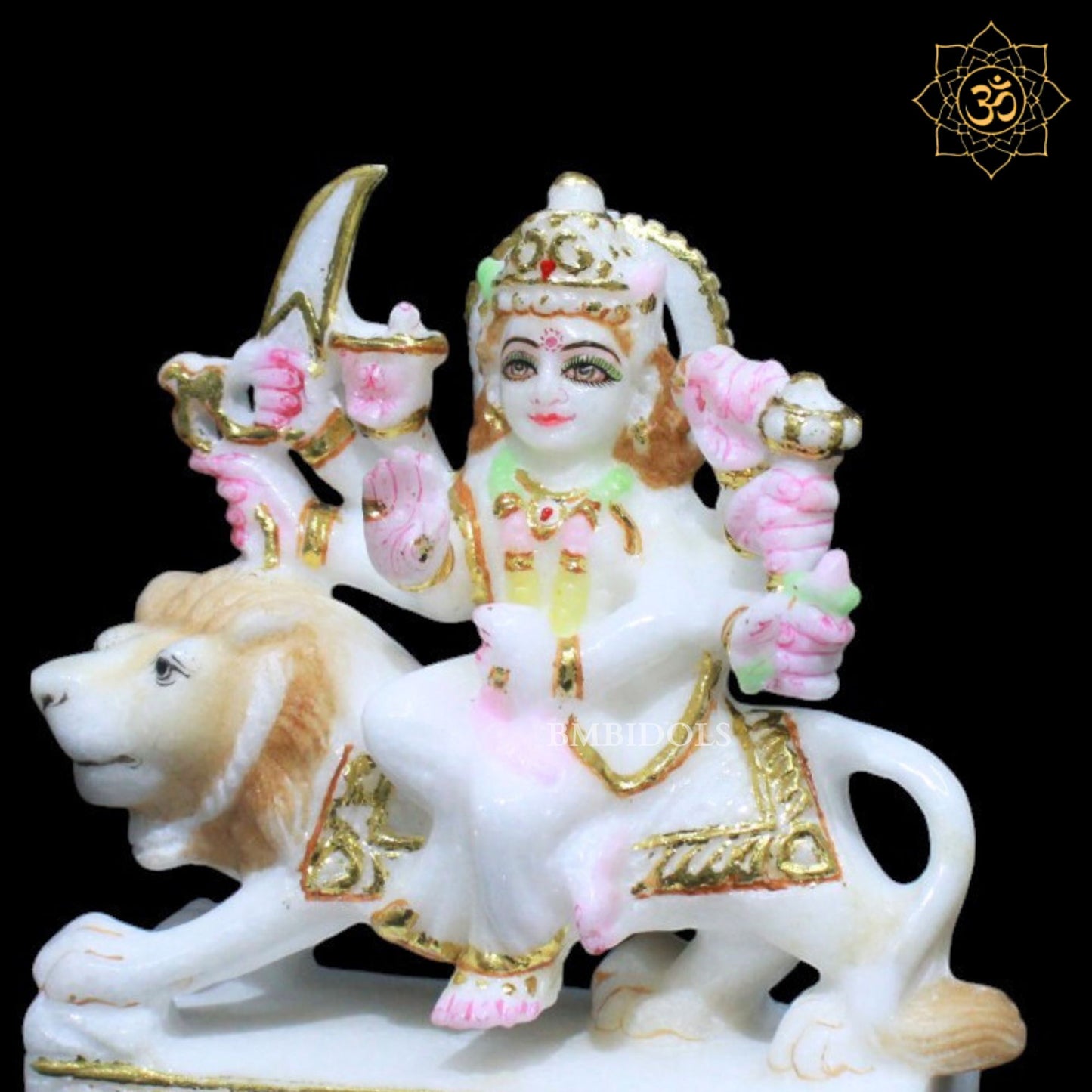 Durga Marble Murti for Home Temples designed in 6inches
