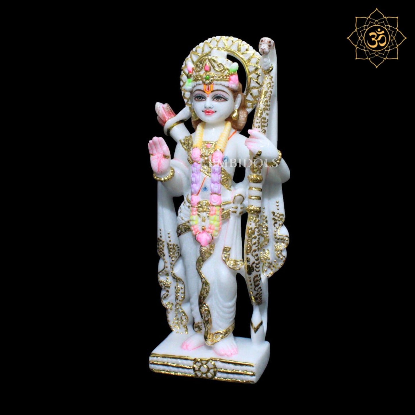 Ram Darbar Marble Statue in Makrana Marble with Ram, Lakshman, Sita and Hanuman