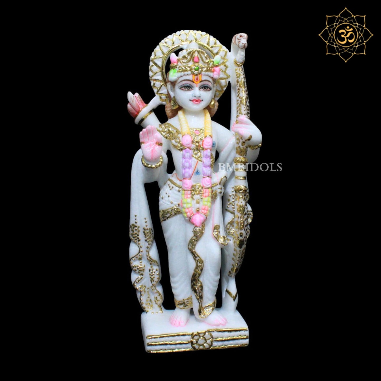Ram Darbar Marble Statue in Makrana Marble with Ram, Lakshman, Sita and Hanuman
